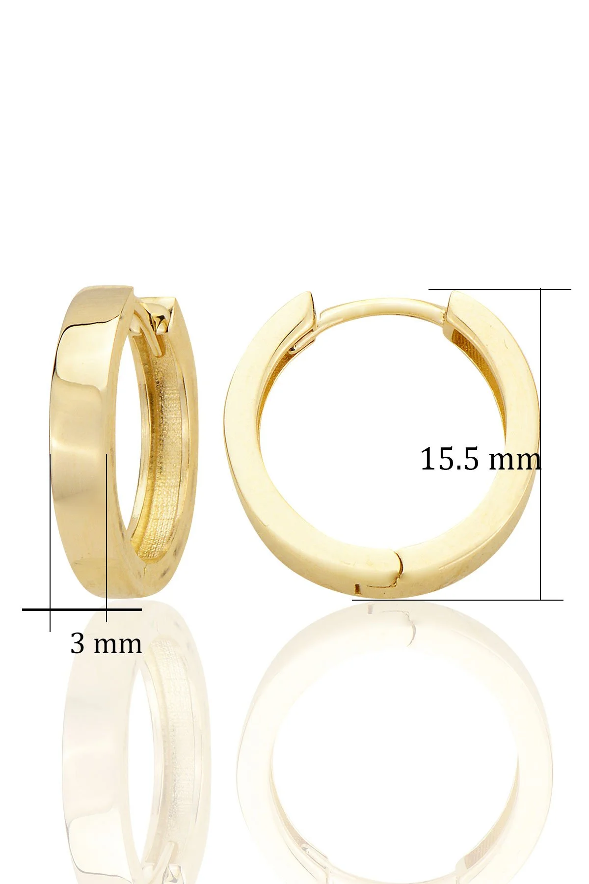 14K Gold Classic Huggie Earrings