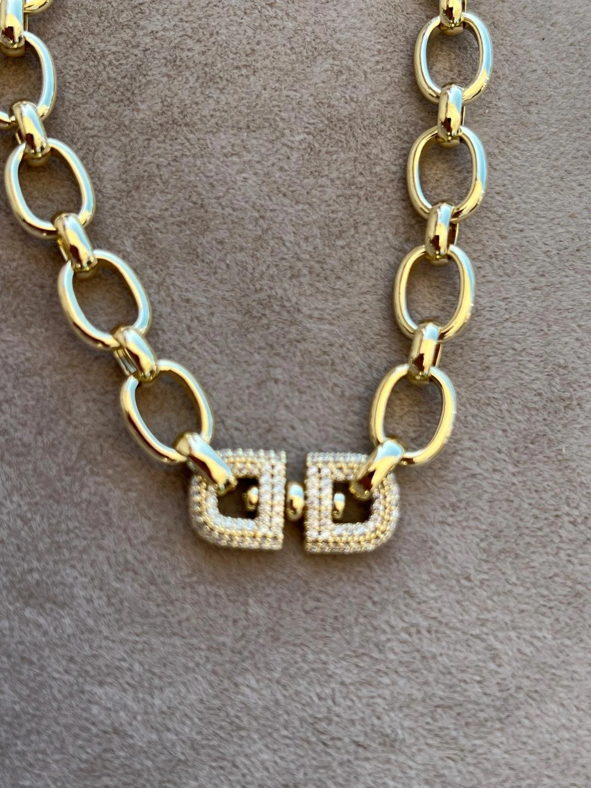 Gold Plated Linked Chain – Stainless Steel Modern Statement Necklace2.jpeg