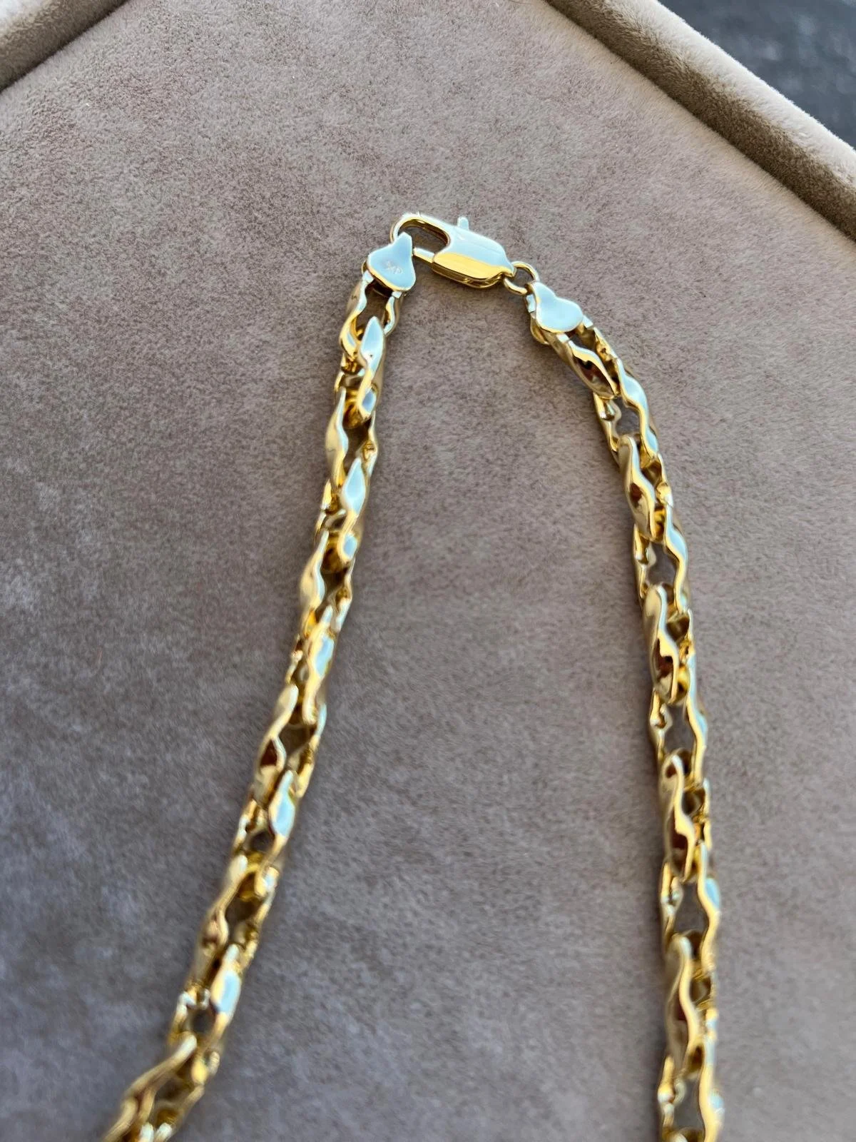 Helix Necklace – Gold Plated Stainless Steel Modern Spiral Chain