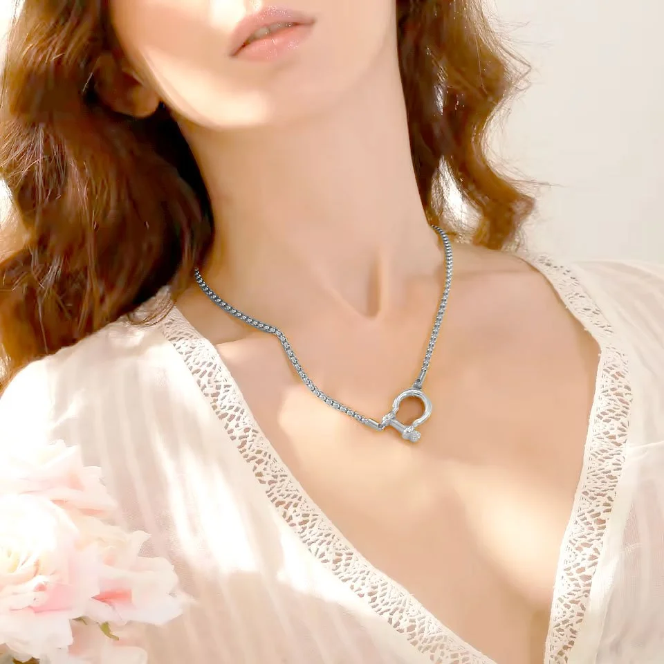 Stainless Steel Bit Necklace Enise Equestrian Collection