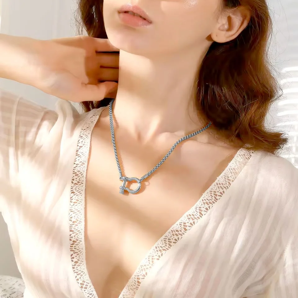 Stainless Steel Bit Necklace Enise Equestrian Collection