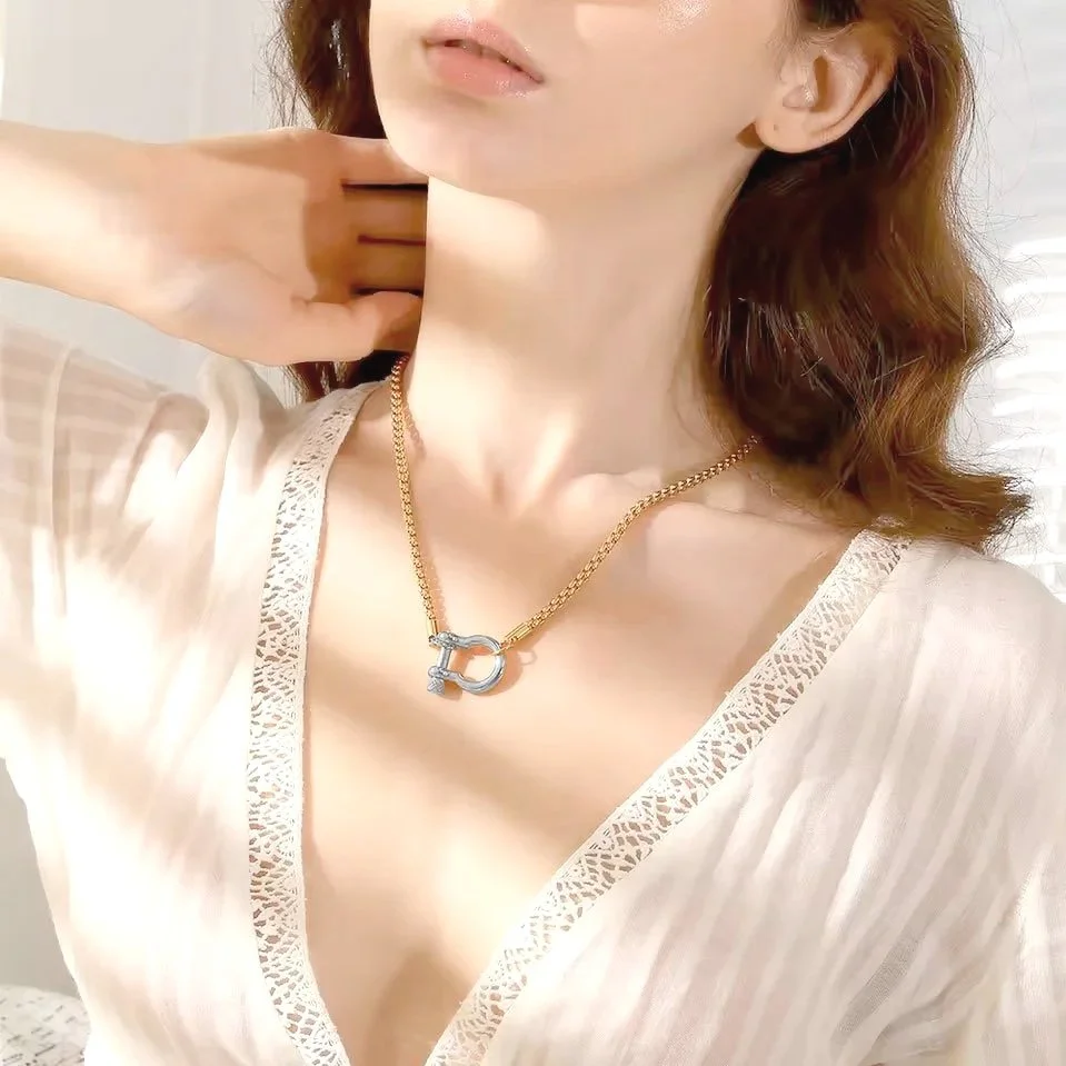 Stainless Steel Bit Necklace Enise Equestrian Collection