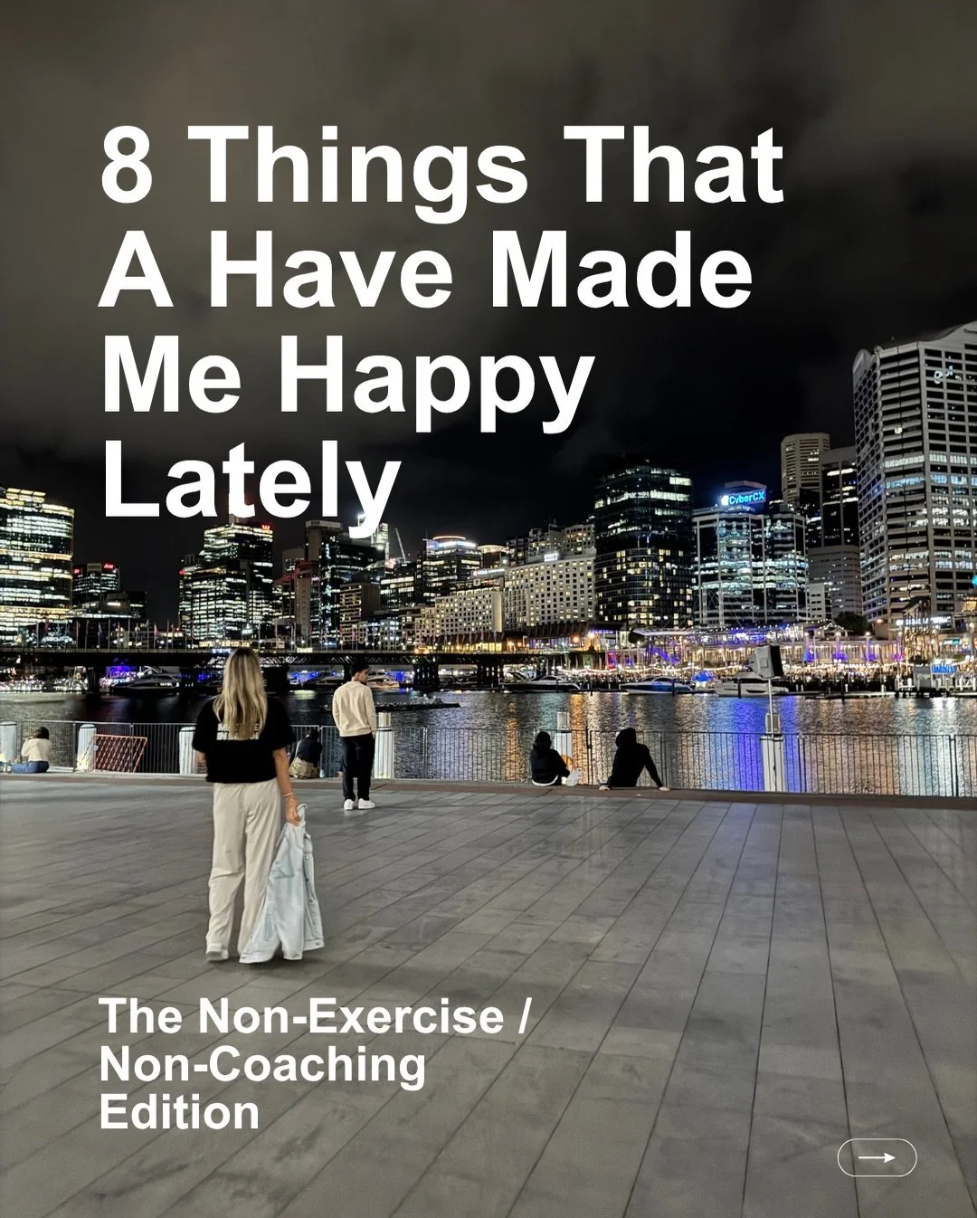 It&rsquo;s the simple things in life for me. 

When people ask me: &lsquo;what did you do at the weekend?&rsquo; I used to get embarrassed that I didn&rsquo;t have anything exciting to report. I thought the cool thing to say would be that I&rsquo;d b