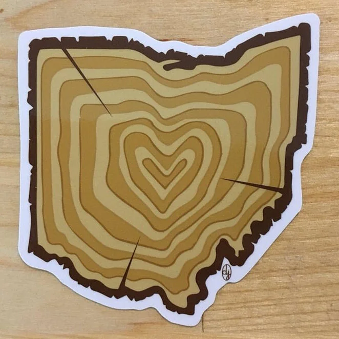 OHIO Treeslice Sticker
