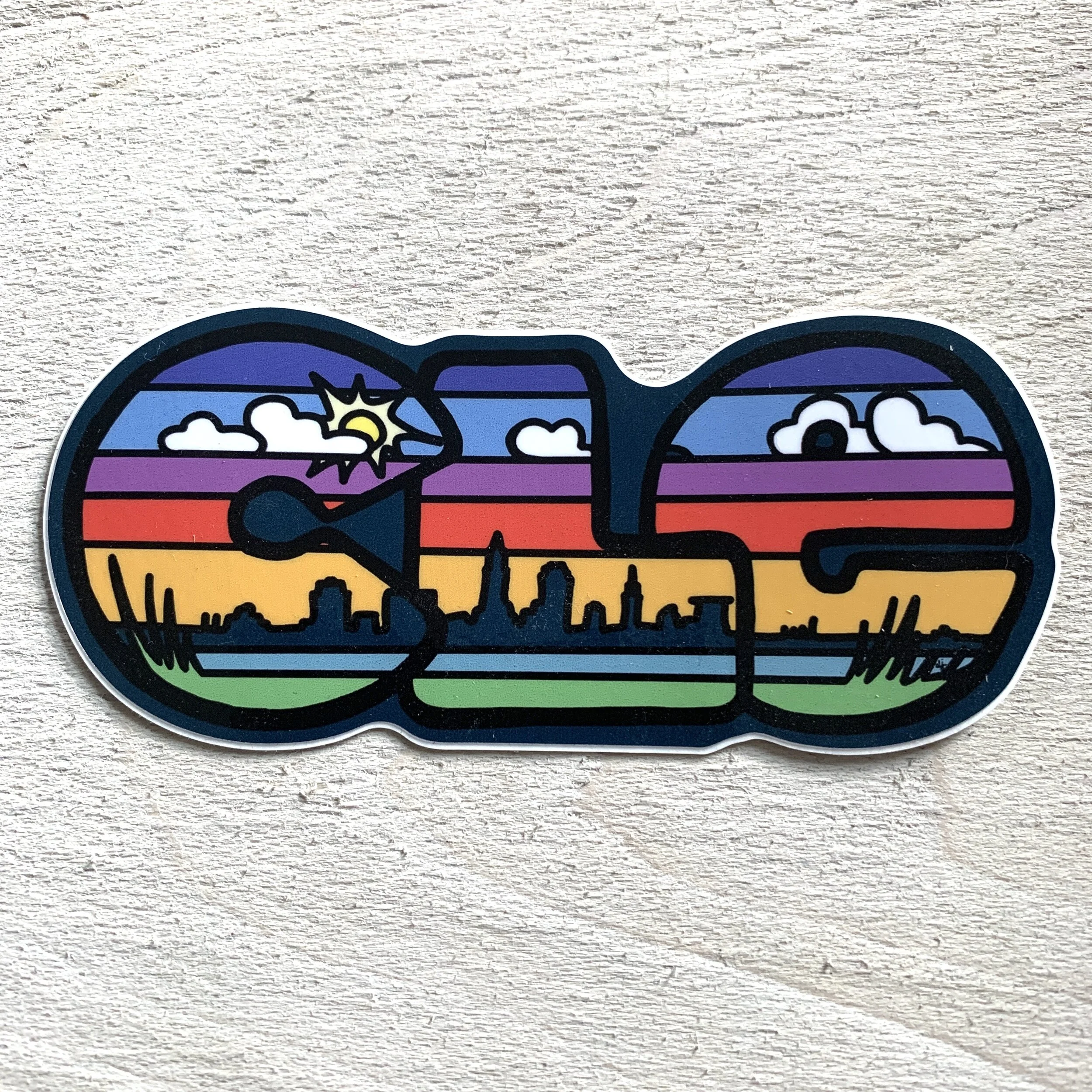CLE Colorful Skyline Sticker