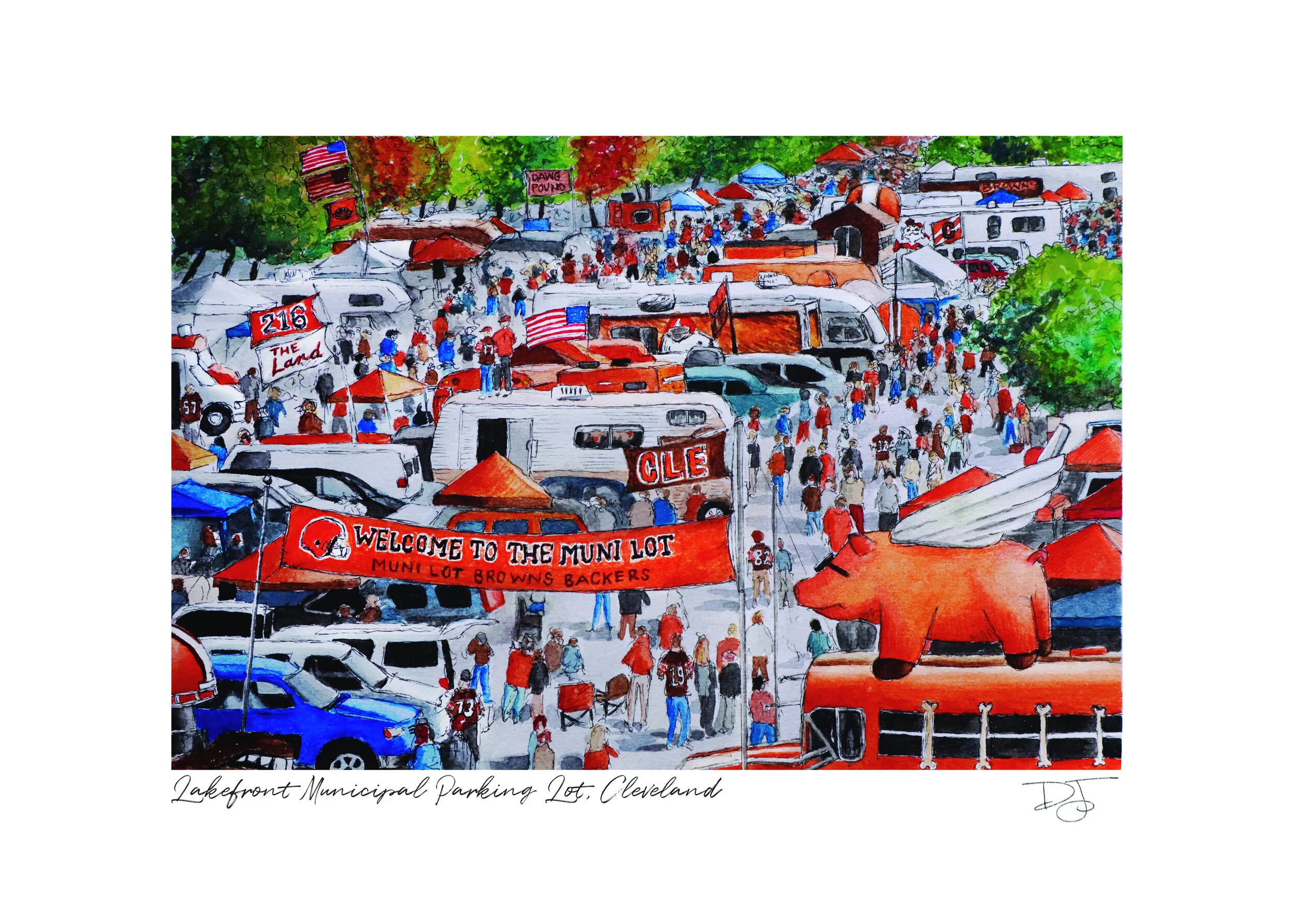 Cleveland Browns Muni Lot Print