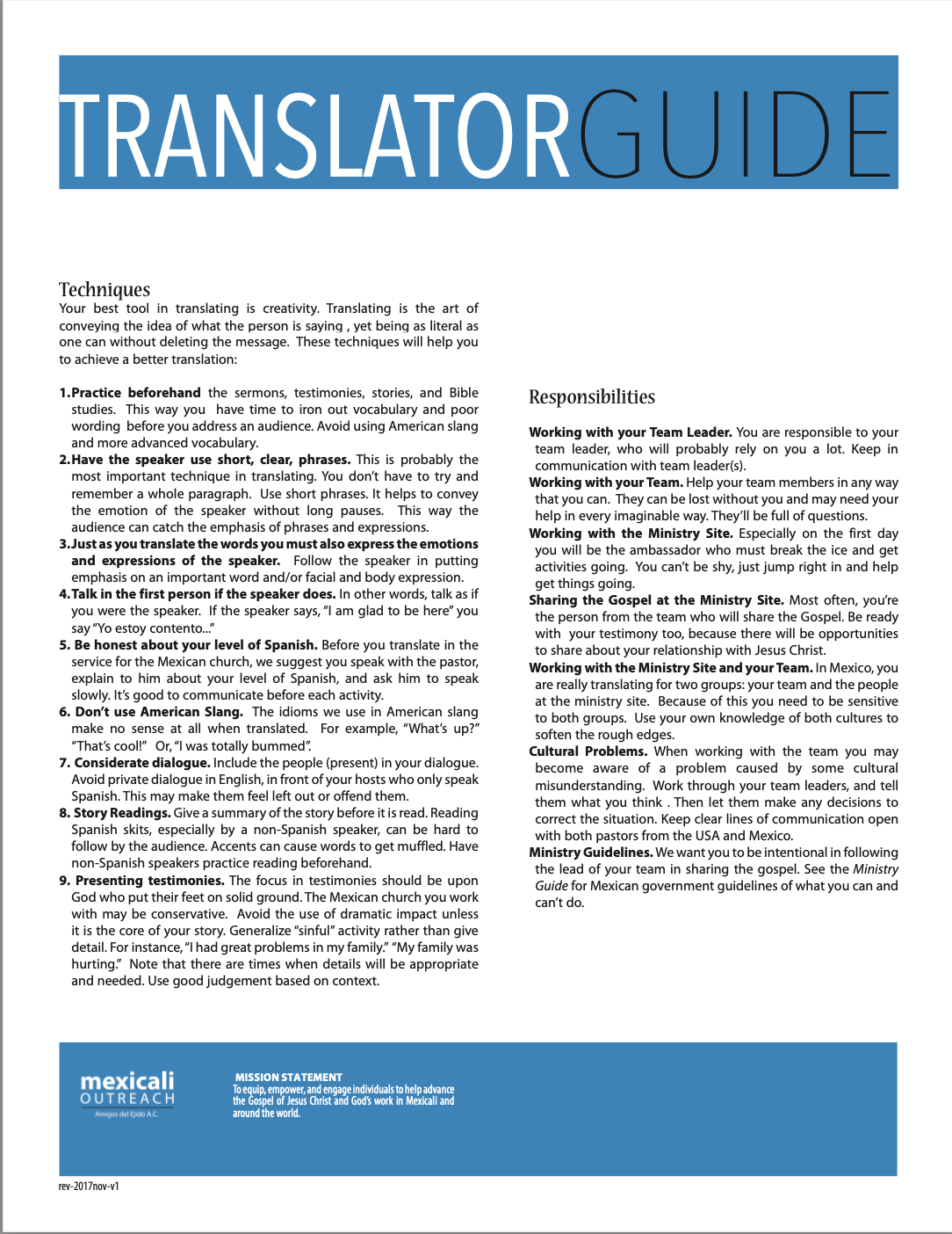 Translator Guide