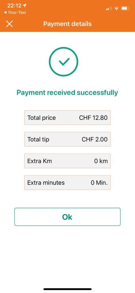 If the passenger does not pay directly via the app, you accept the payment in cash or by card.