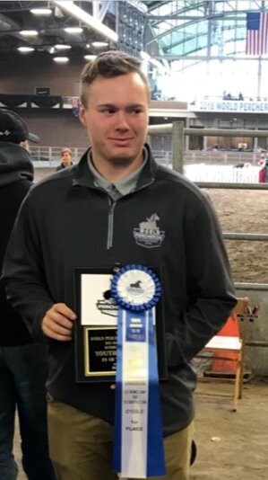 Mathew winning Youth judging at 2018 congress