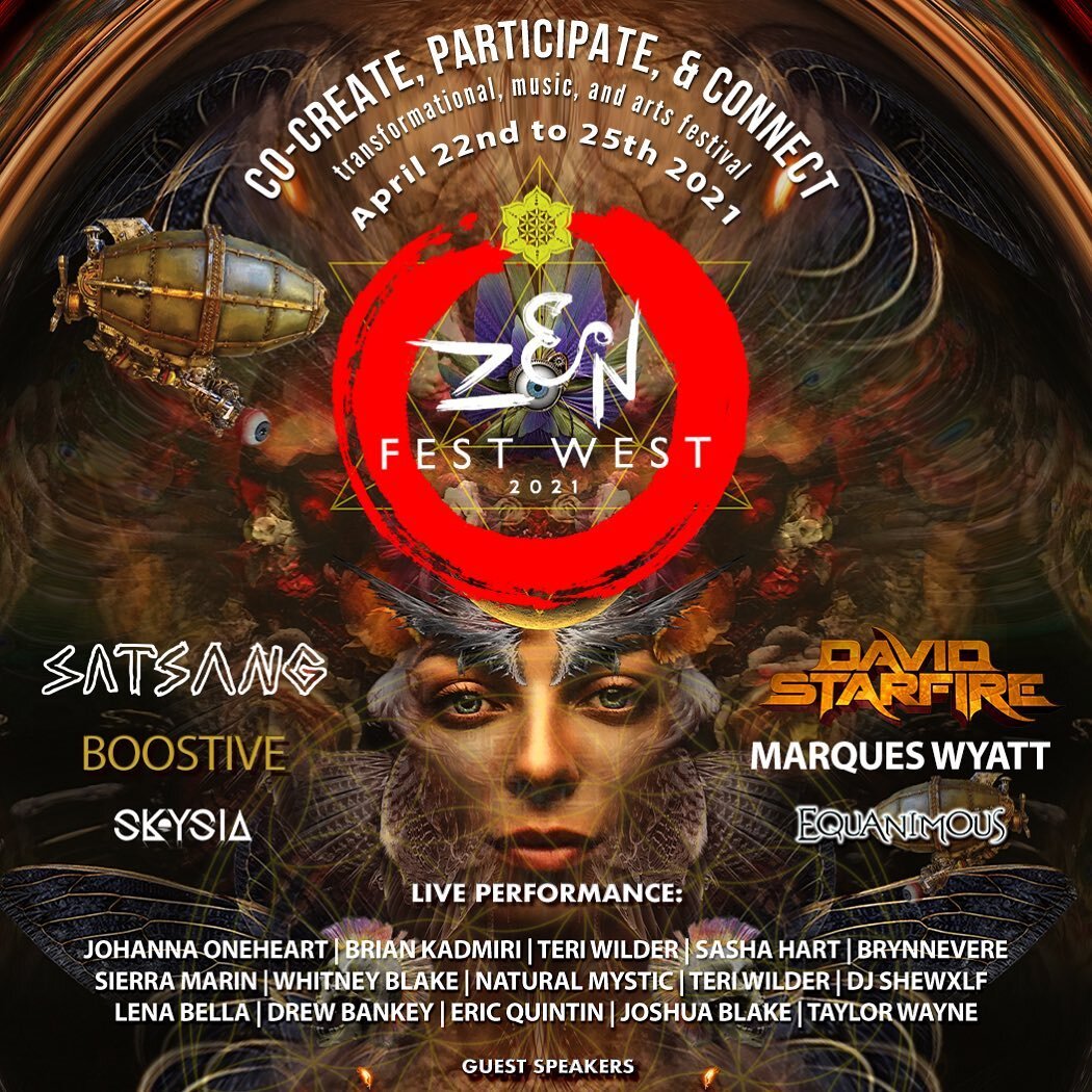 Super stoked to be playing @zenfestwest next month alongside some dope musicians including @davidstarfire @equanimouslove @satsang @boostivemusic @marqueswyatt @djshewxlf  @djsashahart and more!

This will be held at Palomar Mountain in the San Diego