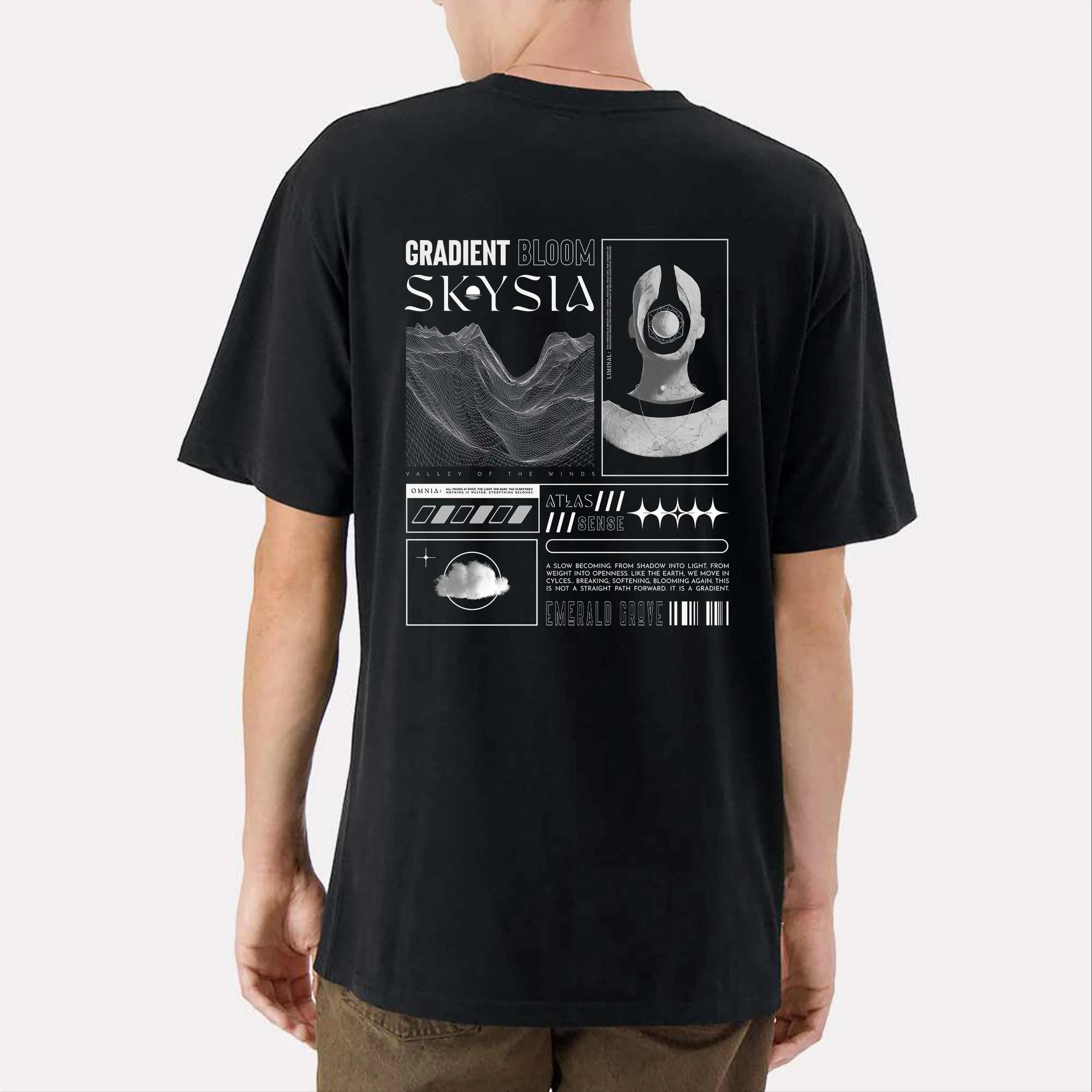 Gradient Bloom Shirt Black [Back].jpg