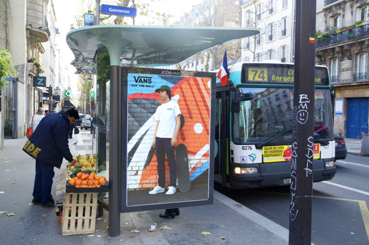 Vans Mock-Up Bus Stop Ad