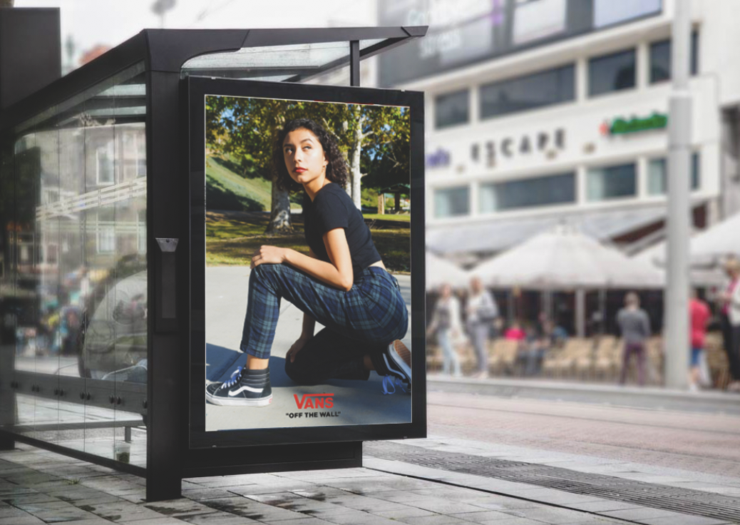 Vans Mock-Up Bus Stop Ad