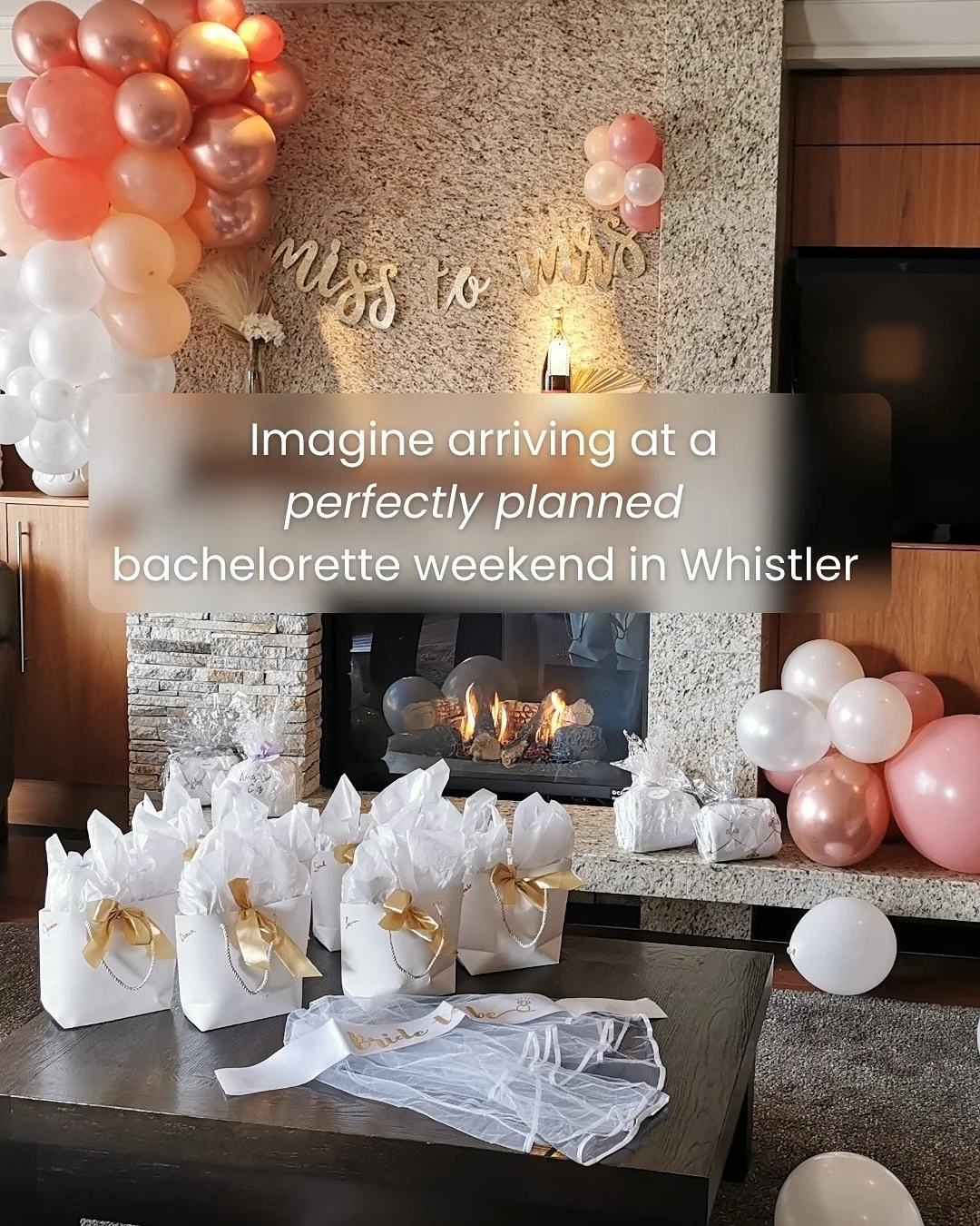 โจNo stress, just full VIP vibes all weekend long. ๐ฅ
Imagine rolling into Whistler for the perfect bachelorette weekend that’s already organized for you. Think Insta-worthy backdrops, arriving to a stocked fridge and party bar, and a custom it