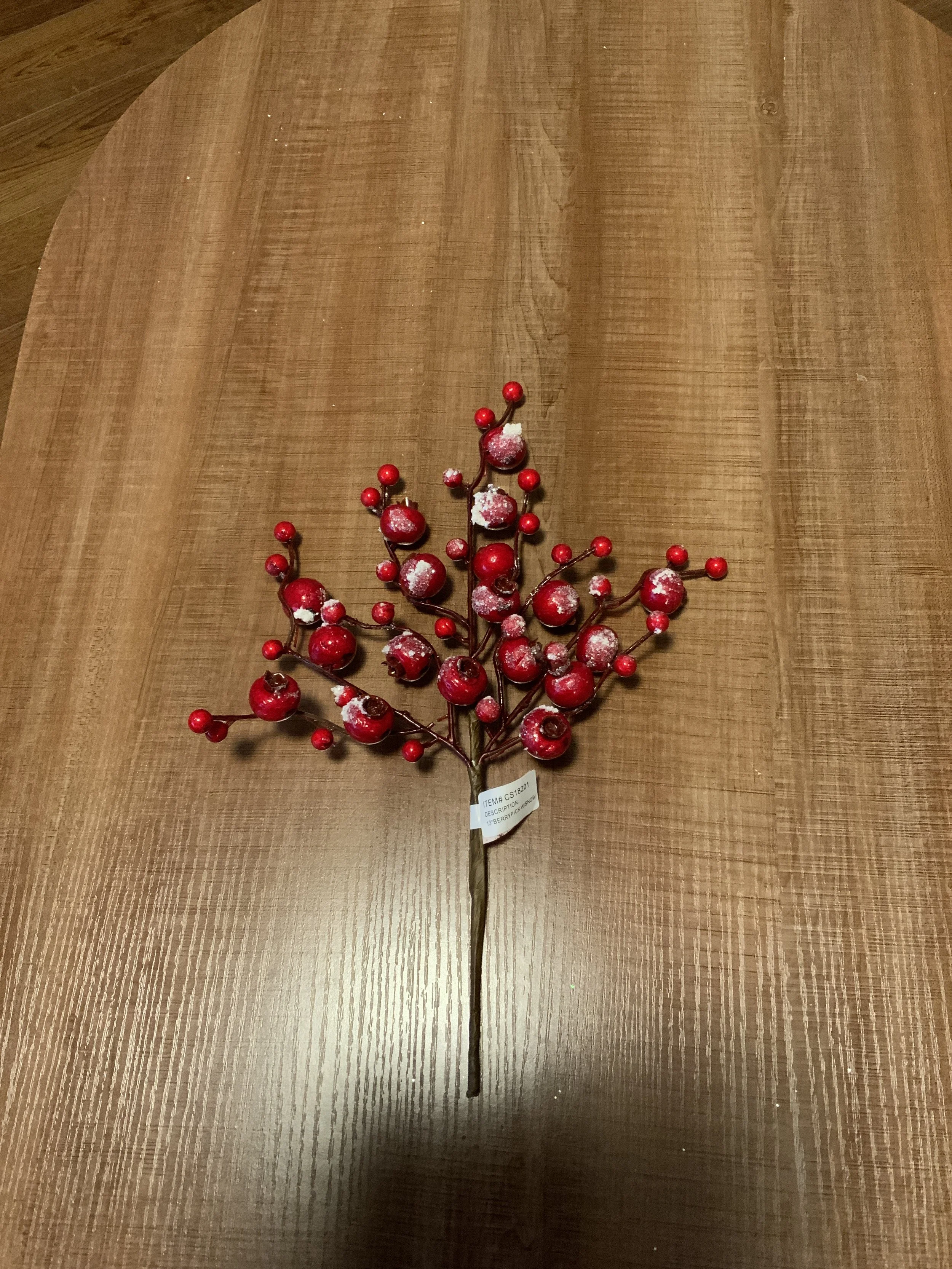 ITEM #CS18201 13IN Berry Pick W/ Snow