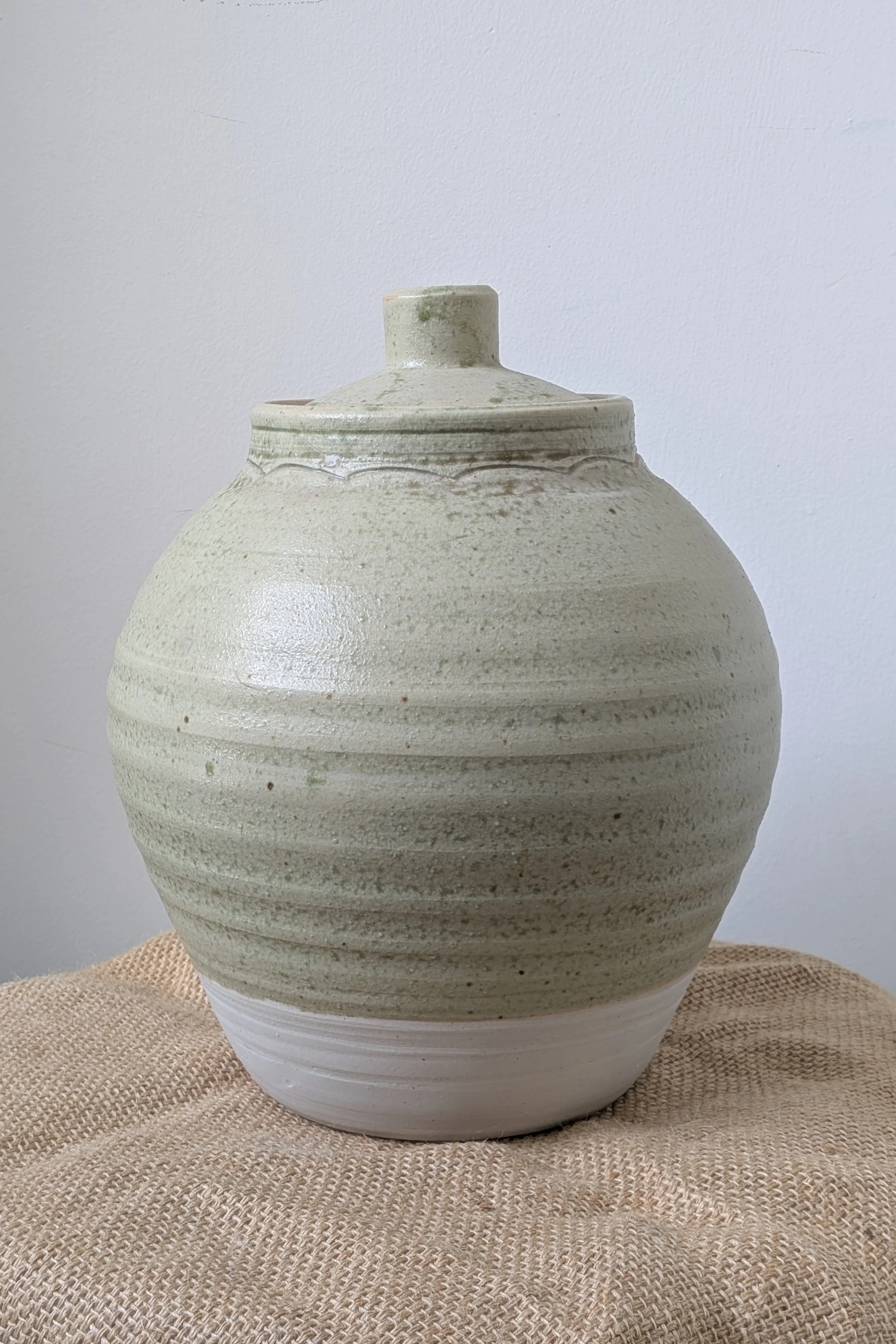 Ripple Celadon Urn