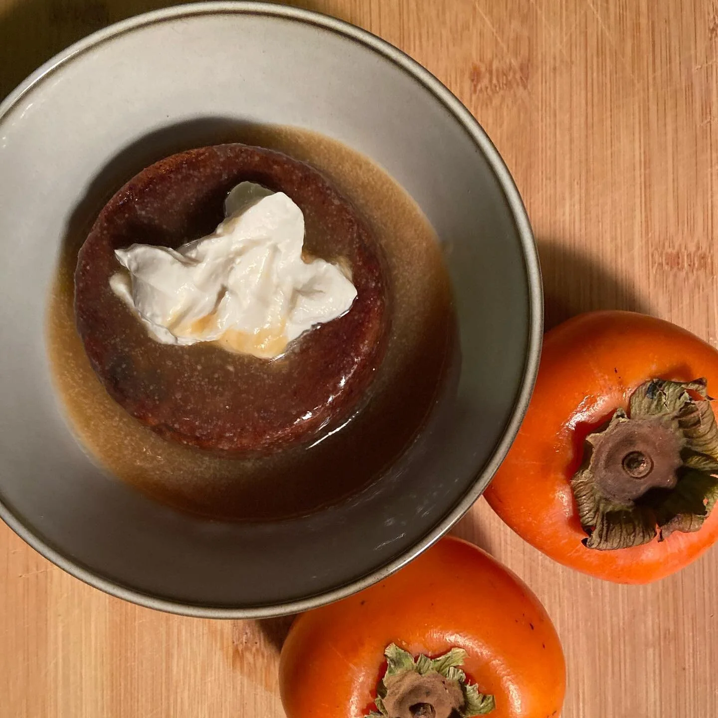 Persimmon sticky toffee pudding. adapted from @nytcooking @clarkbar