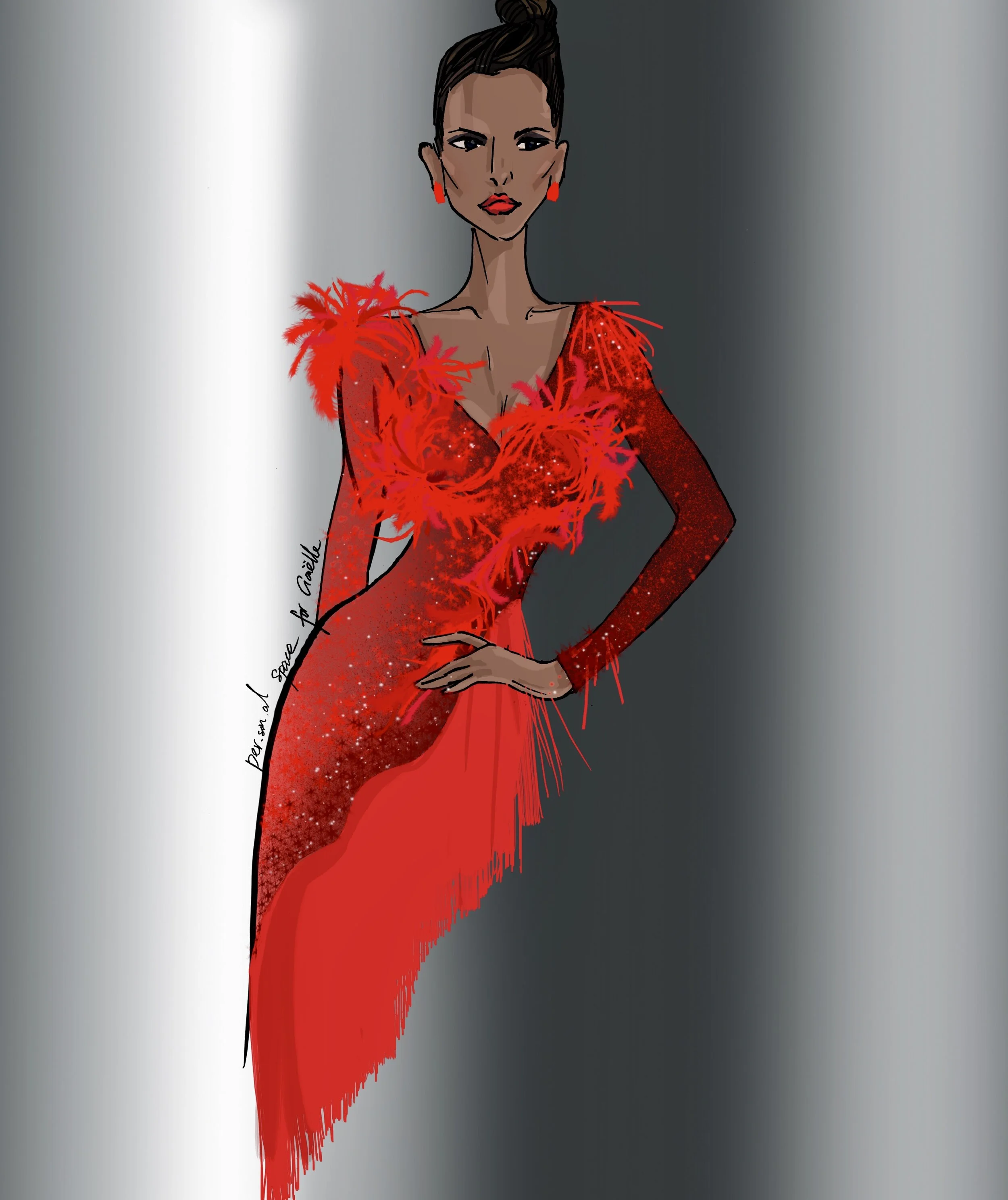 Gaelle Red Dress Closeup001.JPEG