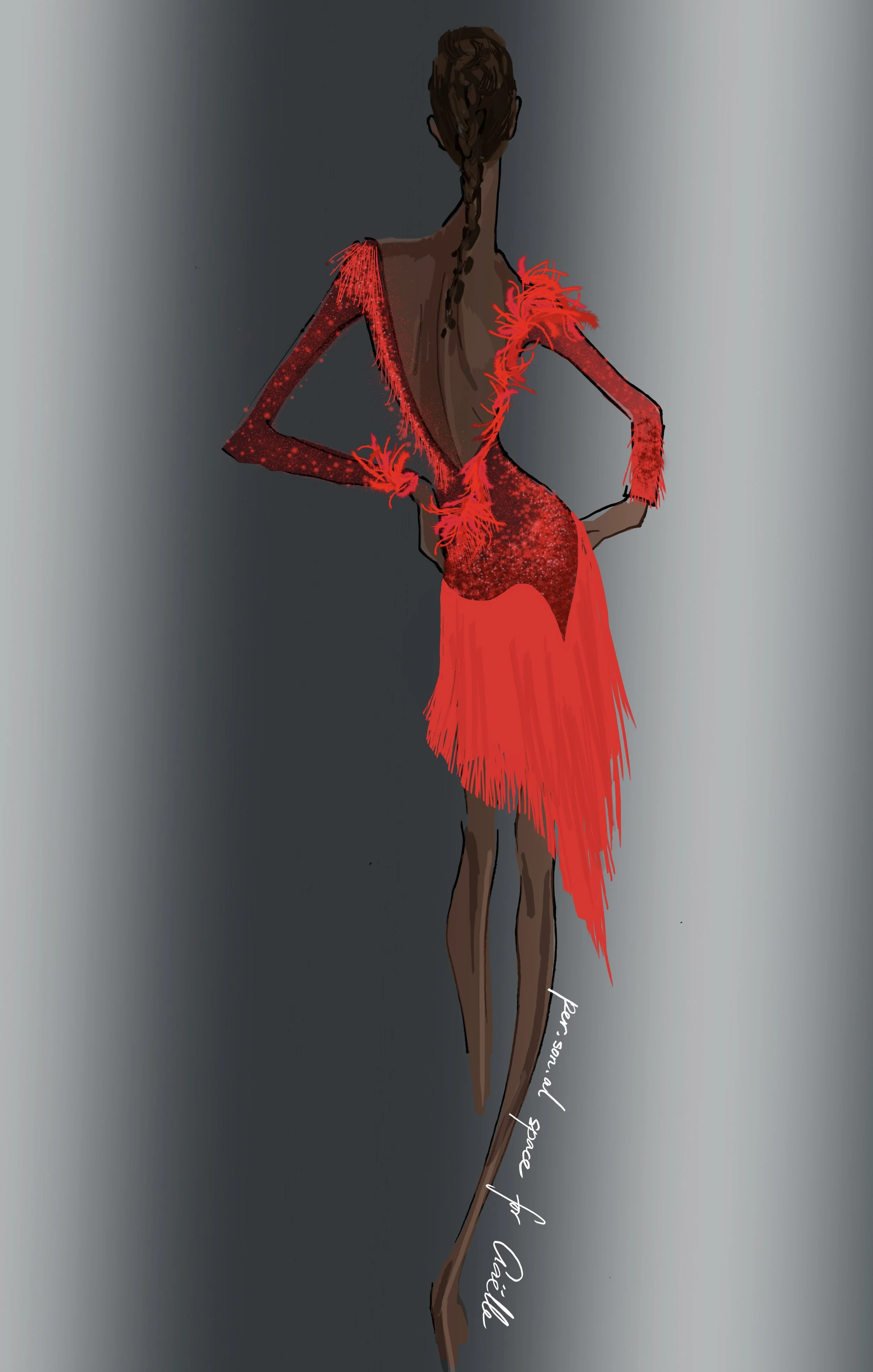 Gaelle Red Dress Back.JPEG