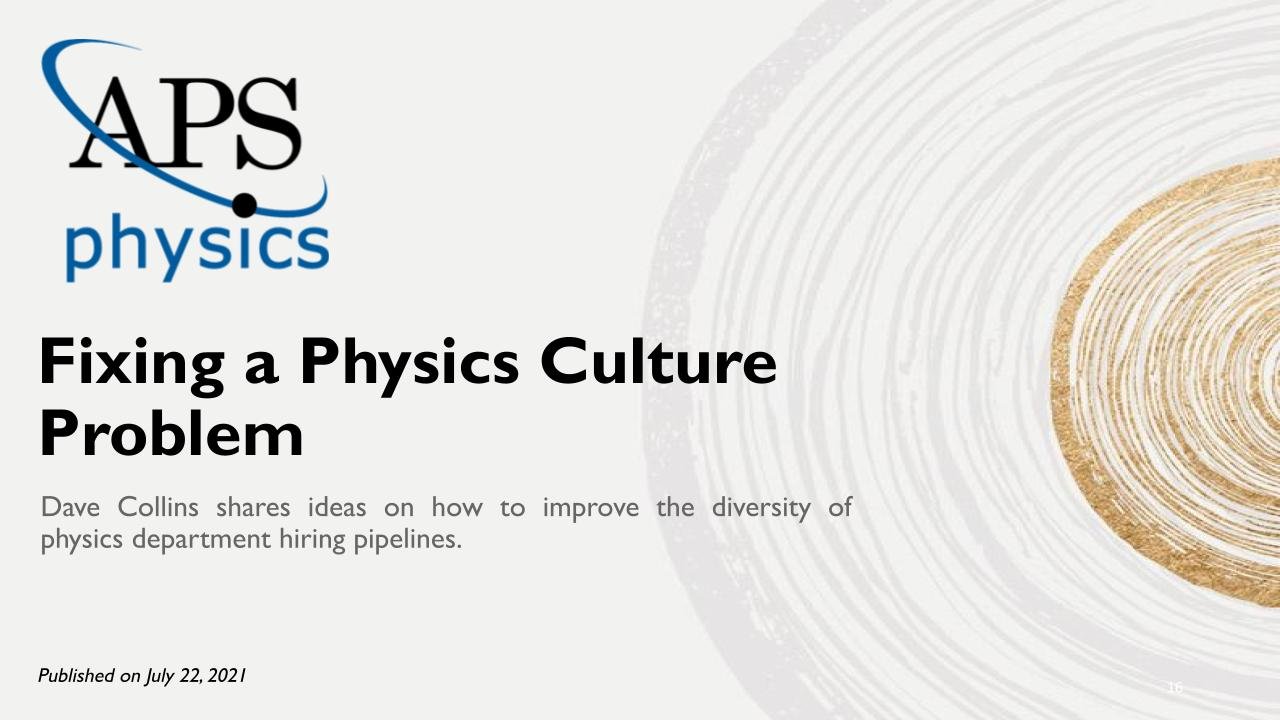 Fixing a Physics Culture Problem