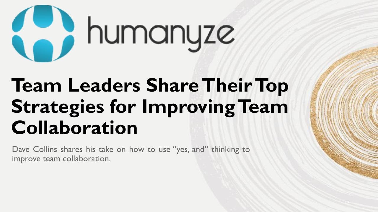 Team Leaders Share Their Top Strategies for Improving Team Collaboration 