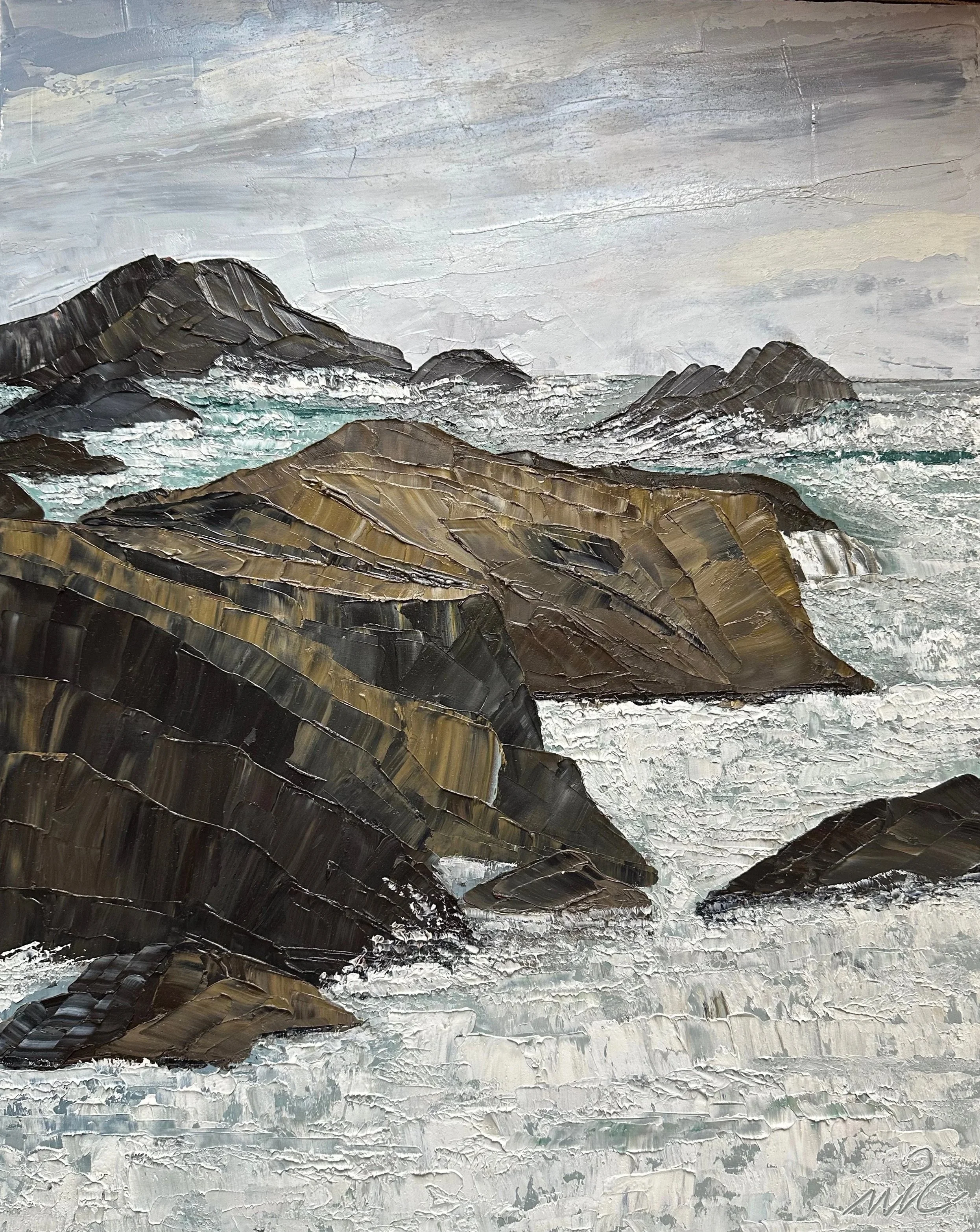 Point Lobos, Oil on Panel, 20" x 16"