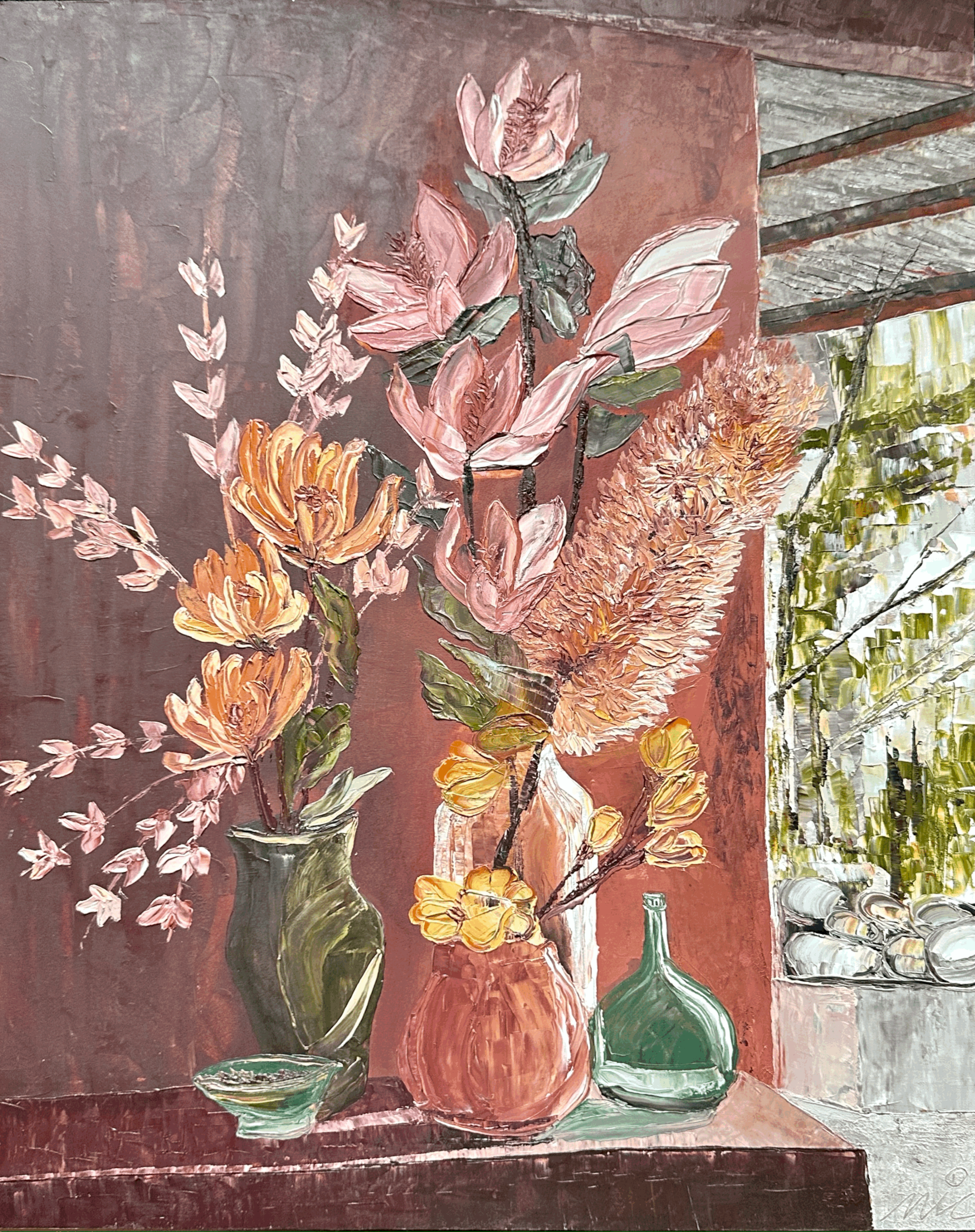 Sundance Bouquet, 20" x 16", Oil on Panel, 2024