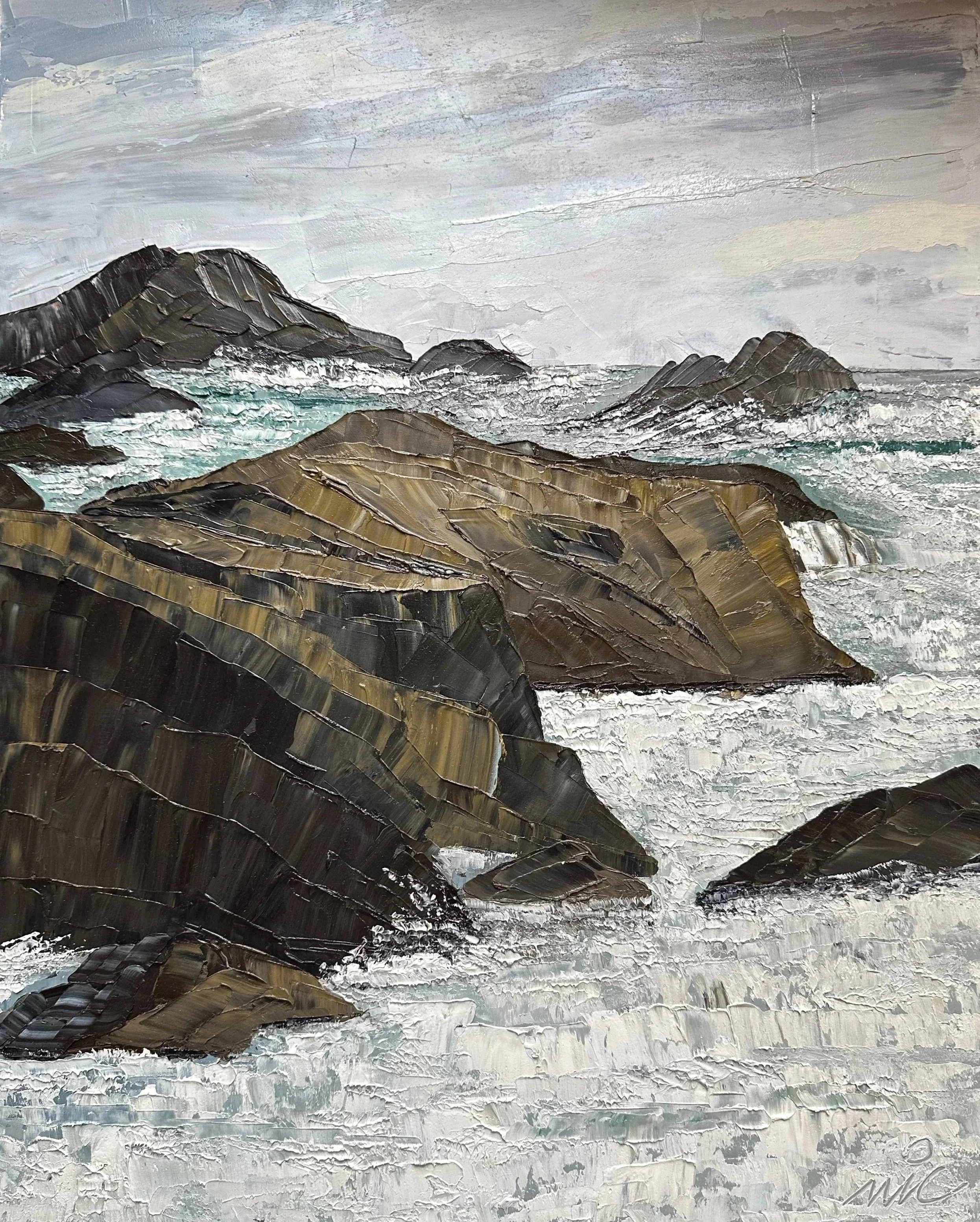 Point Lobos, Oil on Panel, 20" x 16"