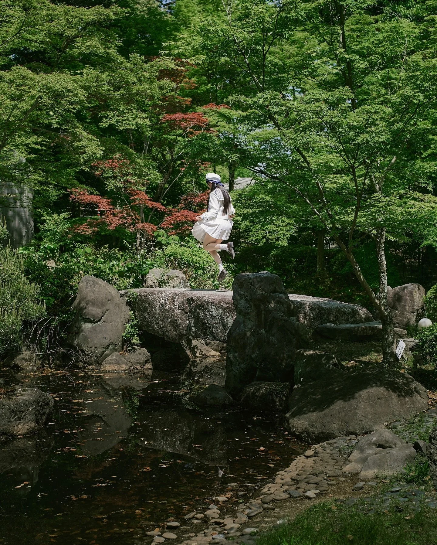 新緑に染まる庭に、
一瞬だけ、妖精が舞い降りた。

＿＿＿＿＿＿＿＿＿＿＿＿＿＿＿＿＿＿
🗺️Location : 長岡天満宮
🧚Model: @fairy15y

Photography by @yusheng_hsu
■Camera
　Sigma fp
■Lens
　Contemporary 35mm F2 DG DN