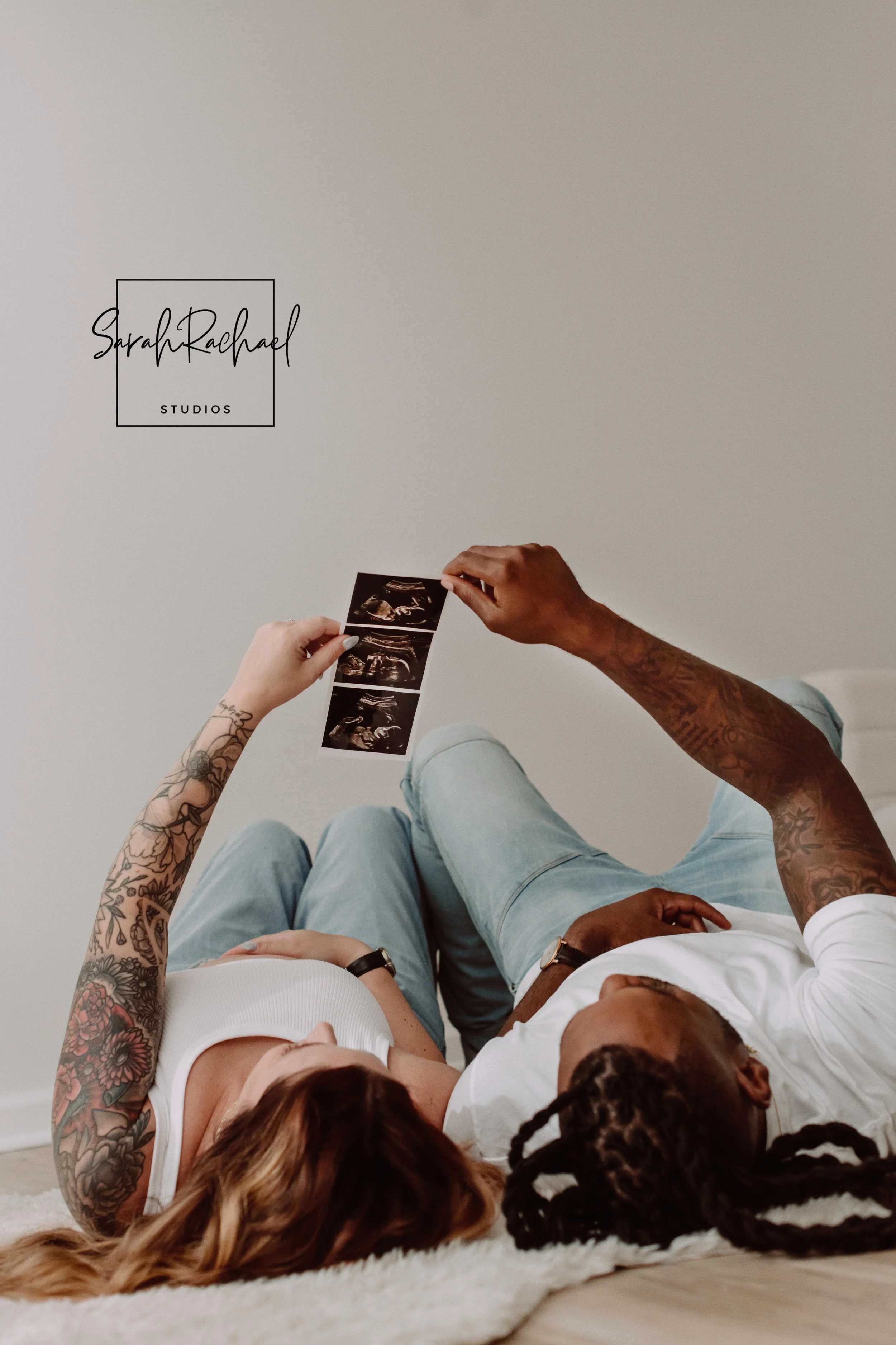 From Engagement to Marriage to Baby: A Studio Pregnancy Announcement Session in Frederick, MD