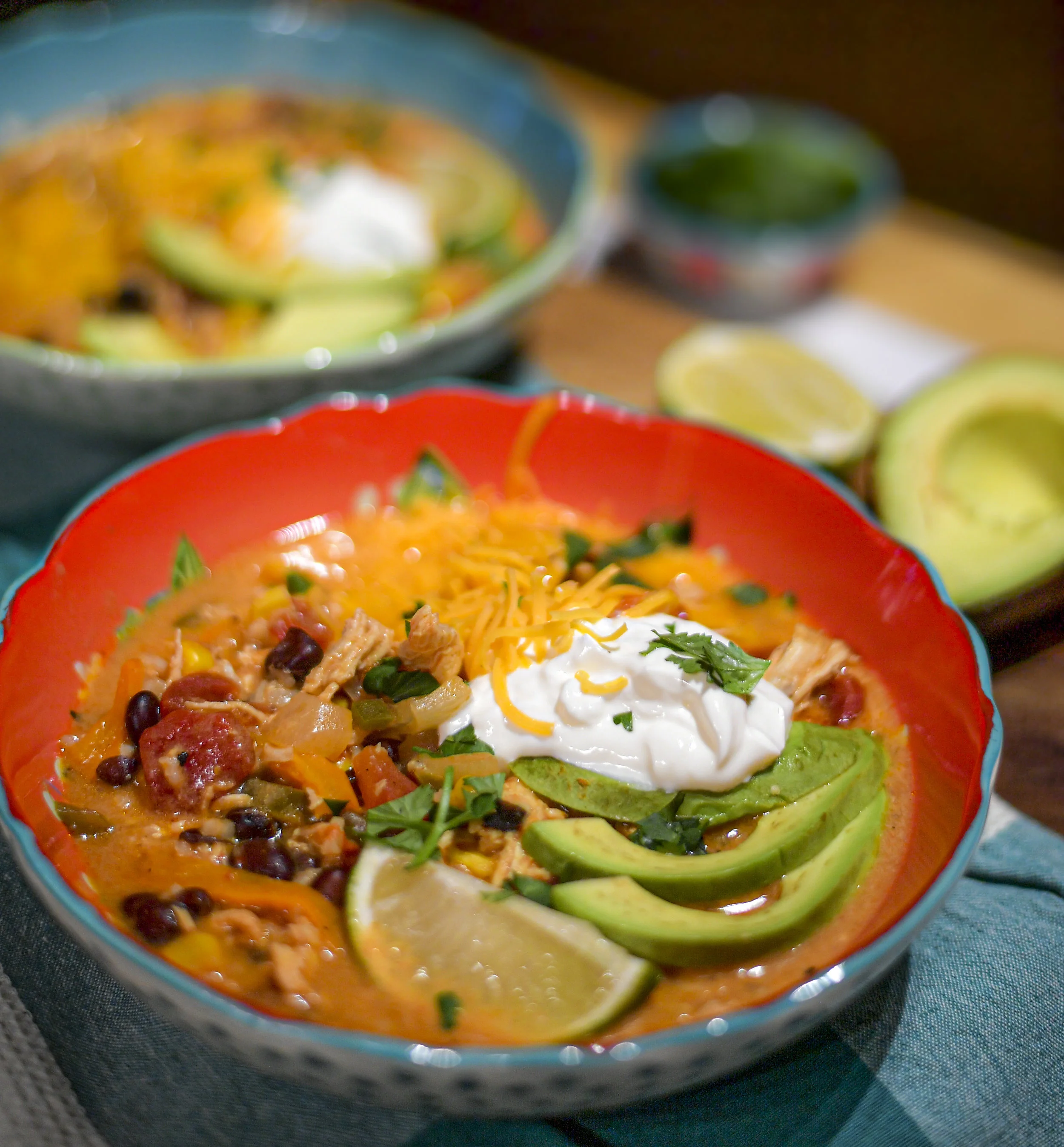 Creamy and Chunky Chicken Enchilada Soup