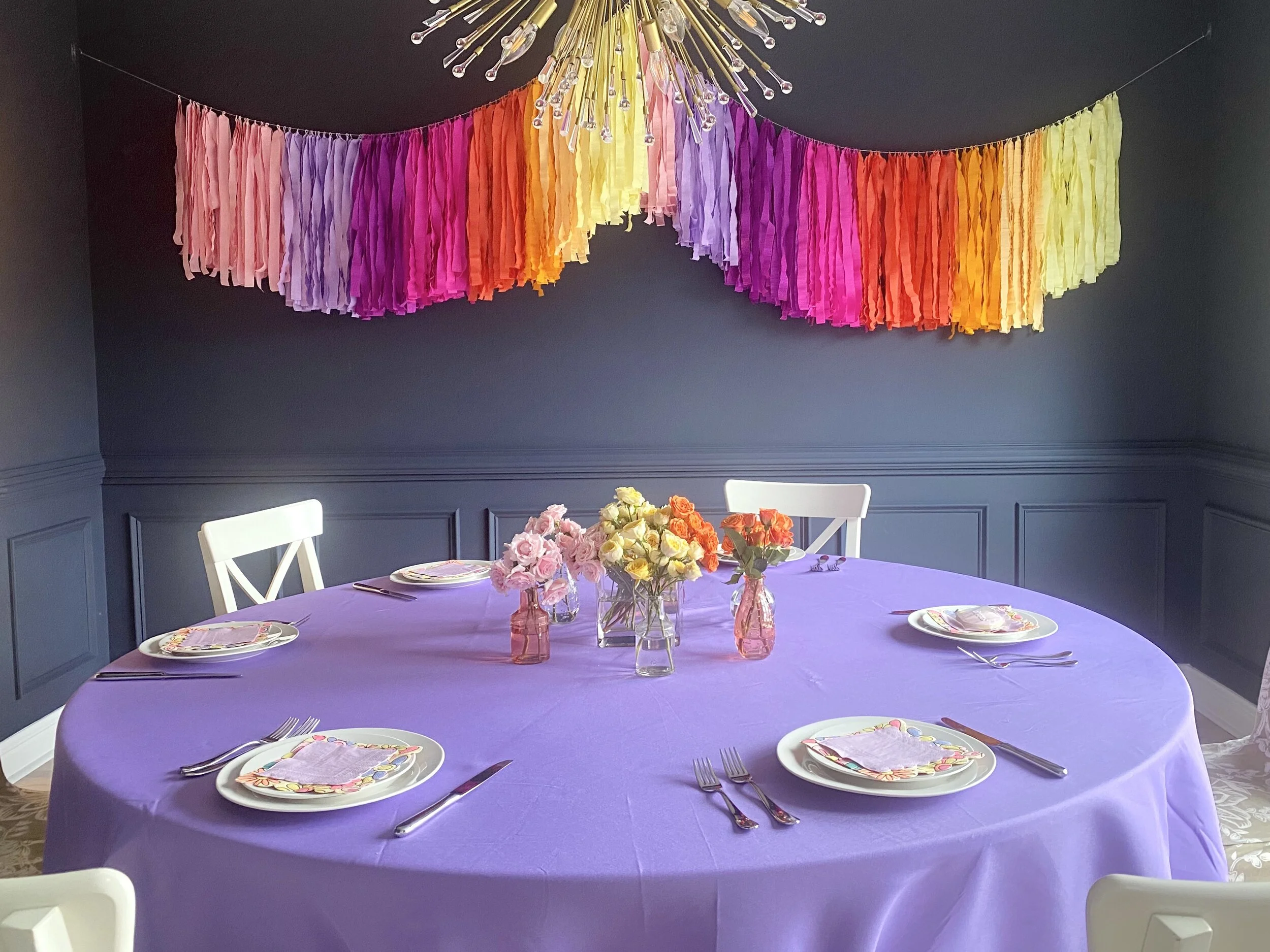 crepe paper garland