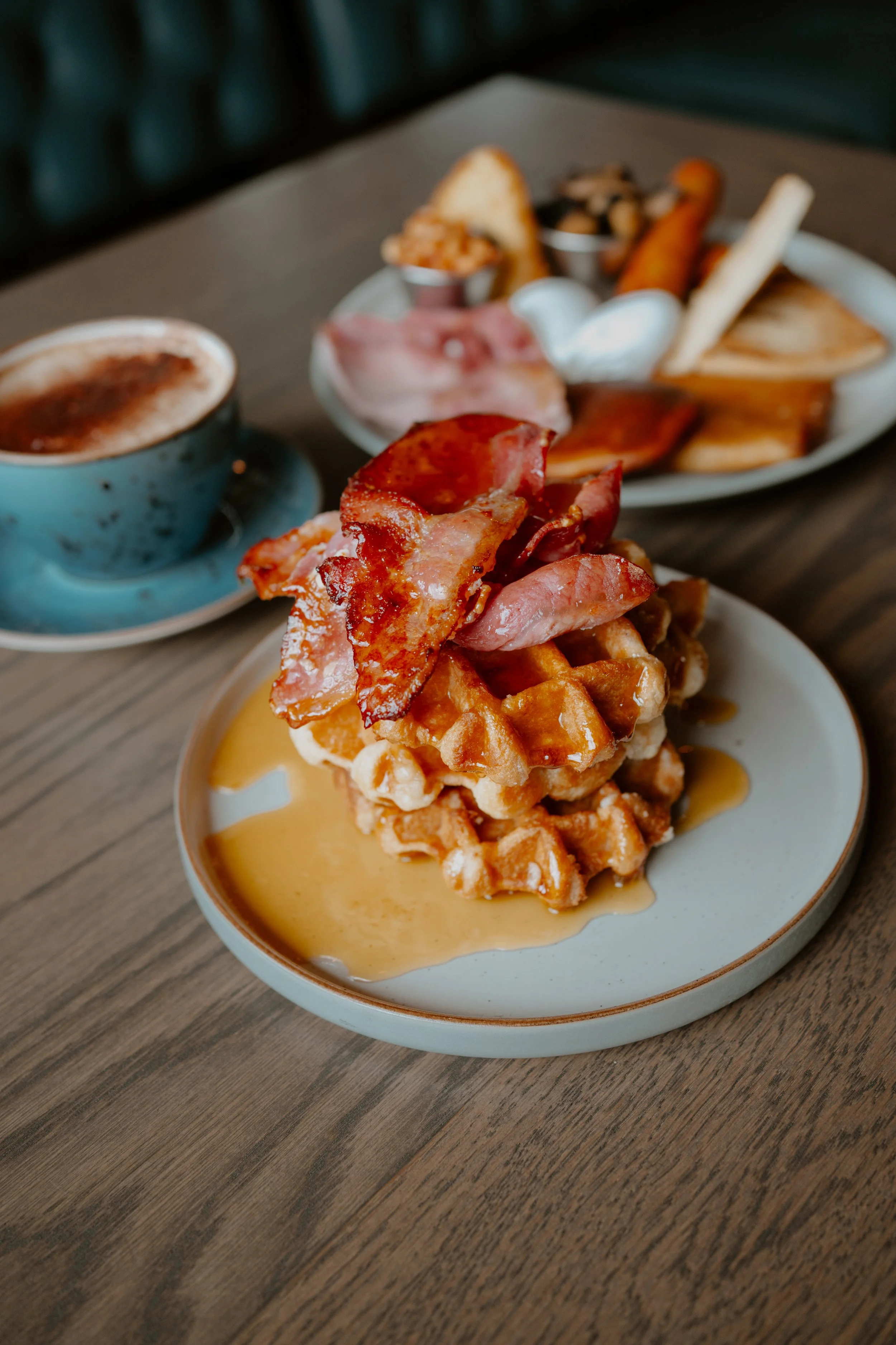 Waffle Stack, Bacon, Maple Syrup