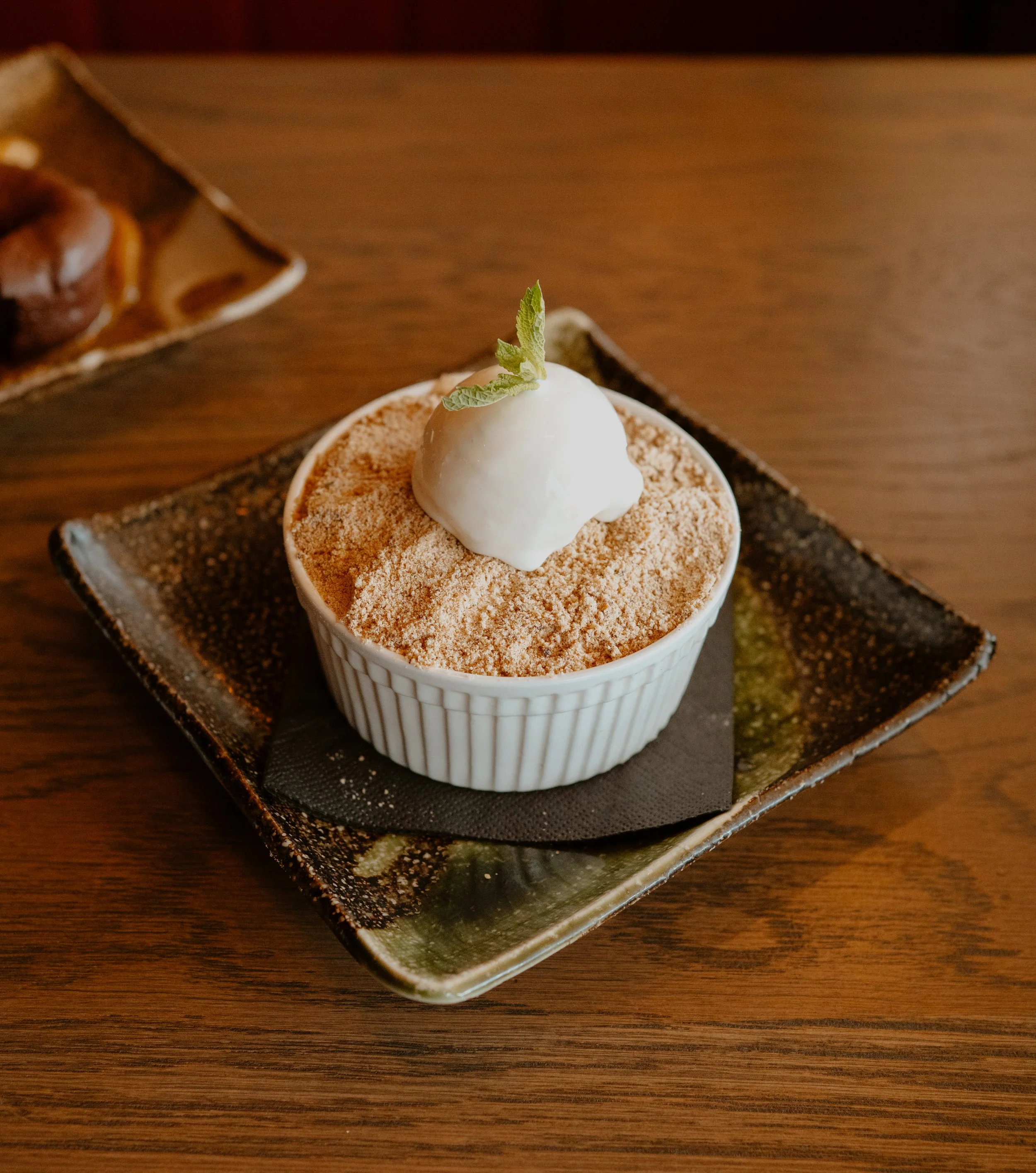 Apple and Blackberry Crumble with Maud's Ice Cream
