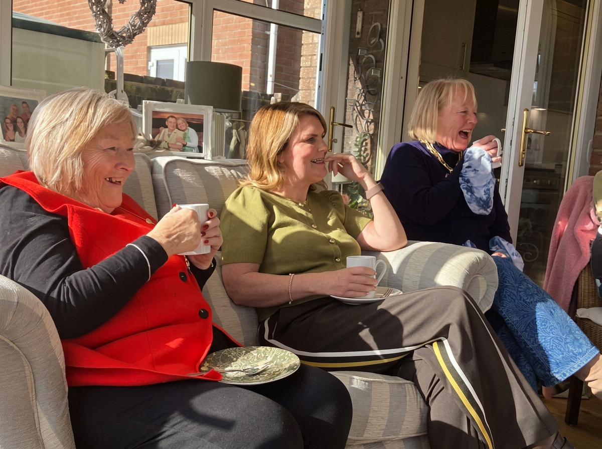 group of ladies socialising
