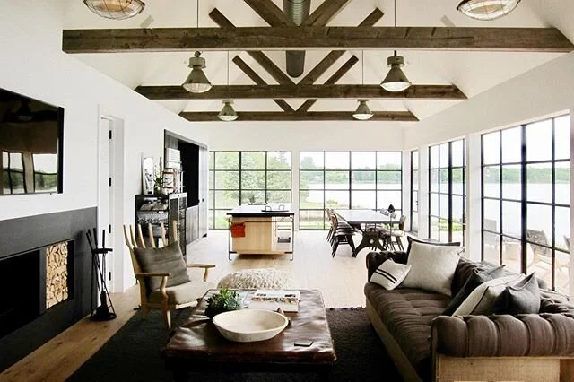 Classic steel doors and beautiful reclaimed barn beams in this Sag Harbor gem. .
.
.
#hamptons #architecture #interiordesign #kosullivan #southampton  #watermill #bridgehampton #sagaponack #sagharbor #easthampton #amagansett #montauk #mtk #shelterisl