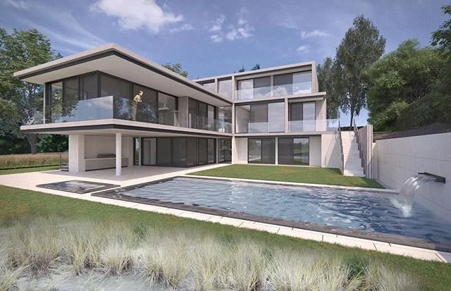 Under construction in Sag Harbor...here&rsquo;s the view on the water. Sloping site give you a three story home! 🔨 @devito_company .
.
.
.
#hamptons #architecture #interiordesign #kosullivan #southampton  #watermill #bridgehampton #sagaponack #sagha