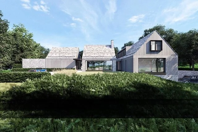 New work in Amagansett!  A mix of peaked and flat roofs manage the scale of what&rsquo;s actually a pretty big house!
.
.
.
.
#hamptons #architecture #interiordesign #kosullivan #southampton  #watermill #bridgehampton #sagaponack #sagharbor #easthamp