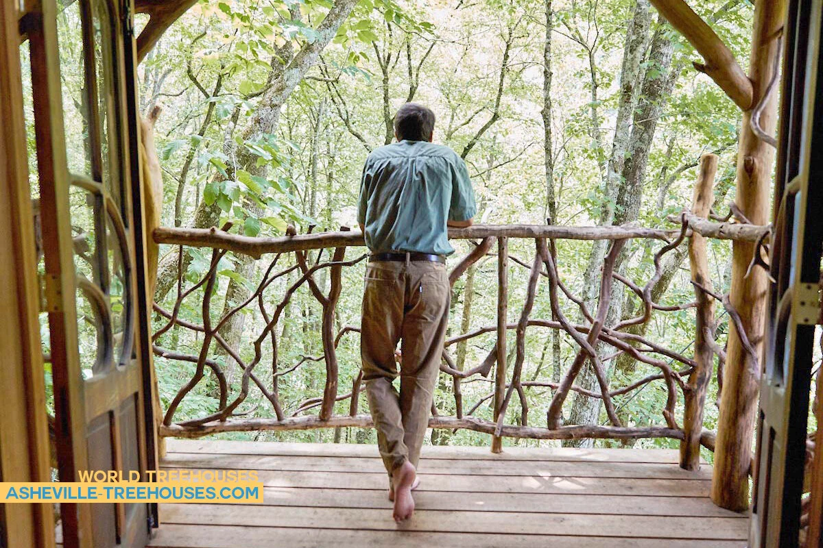 NC custom tree house builders: Panthertown Treehouse: Being in your own treehouse helps your heartbeat match the beat of the forest