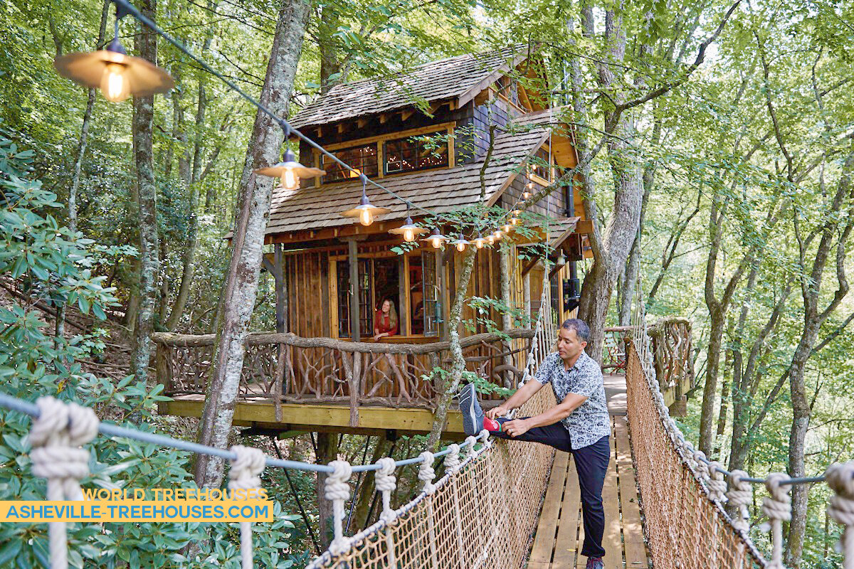 WNC tree house builder: Panthertown Treehouse: Slow the pace of life and enjoy the quiet moments