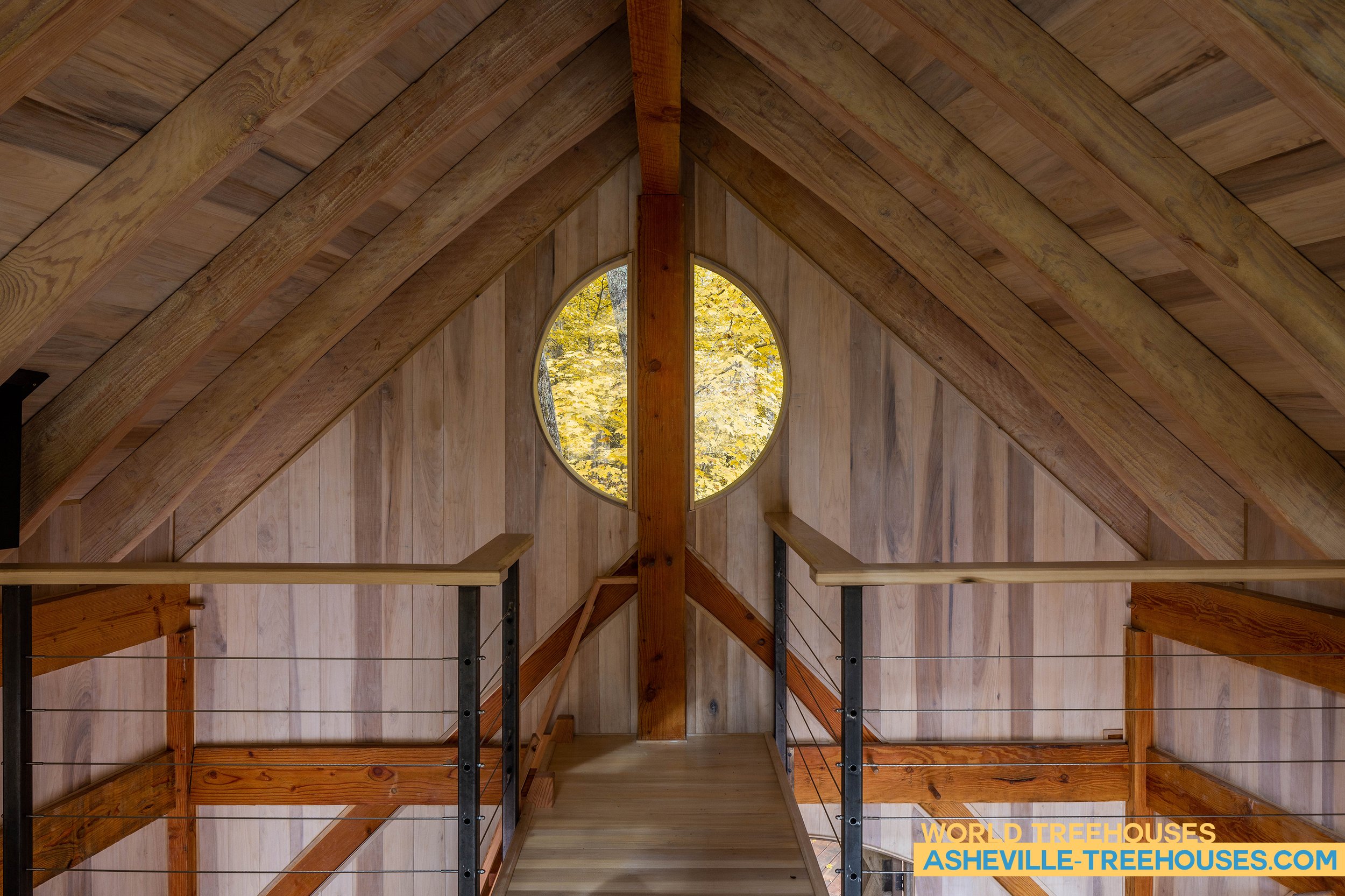 Asheville Custom Tree House Builder Honors the Moon and the River at River Bend Treehouse