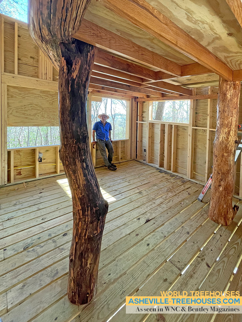 Custom Treehouse Builders Explain the Art of "Building Slow" at Our New Project: Rumbling Bald Treehouse