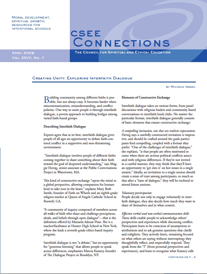 Creating Unity: Exploring Interfaith Dialogue