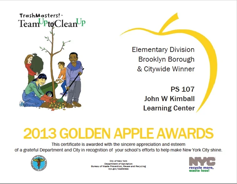 NYC DOS Golden Apple Award 