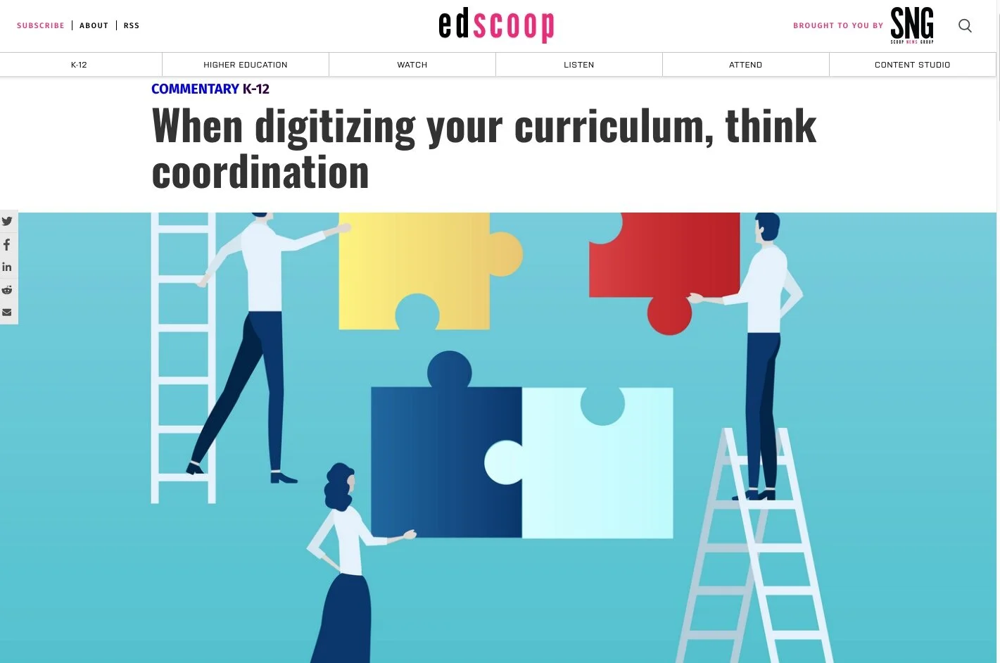 When Digitizing Your Curriculum, Think Coordination