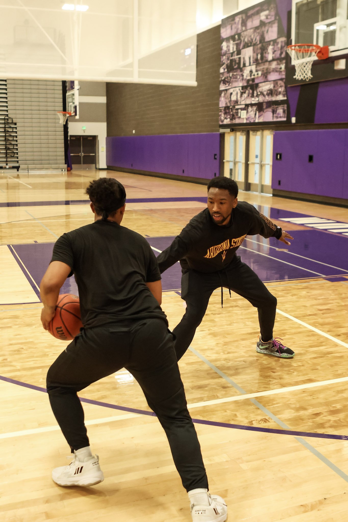 Trayanna Crip Girls Basketball Training with Coach Elijah Knox Millennium HS. Goodyear Buckey Westside Verrado Canyon view AZA Basketball Training.JPG