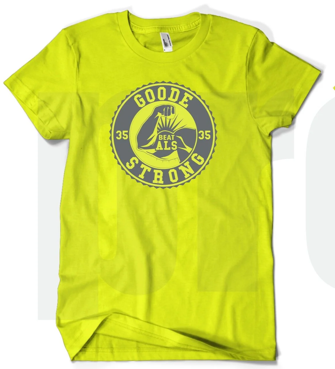 Neon Tee with Grey Logo