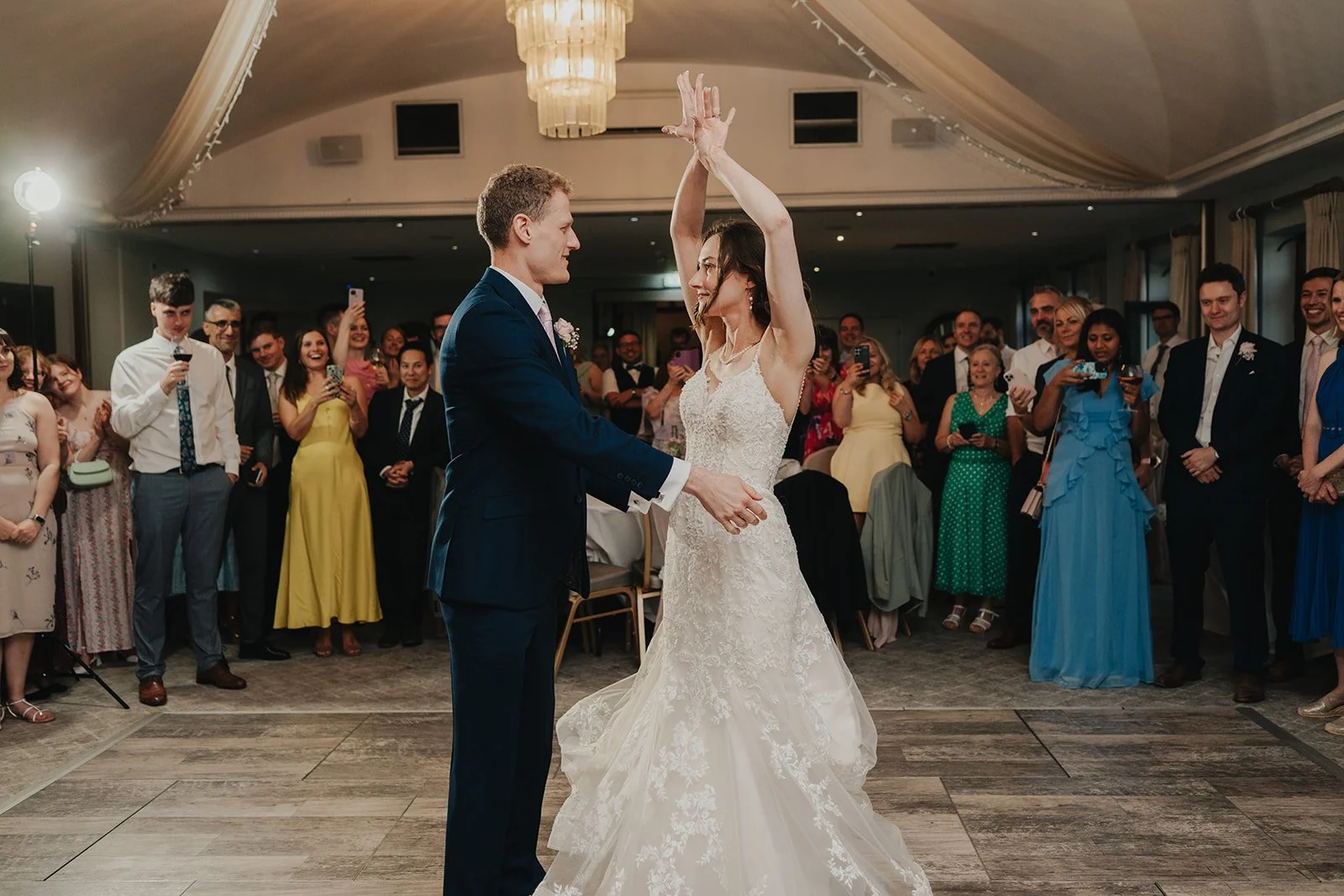  technical wedding first dance at Silvermere Inn on the Lake in Surrey 