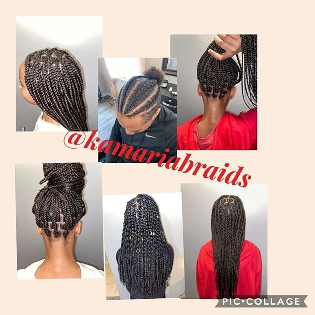 NEW BRAIDER ALERT AT SHEARTIQUE BY CHARON @kamariasbraids SHES REALLY GOOD CHECK HER OUT 
#knotlessbraids 
#boxbraids 
#cornrows 
#blackgirlmagic