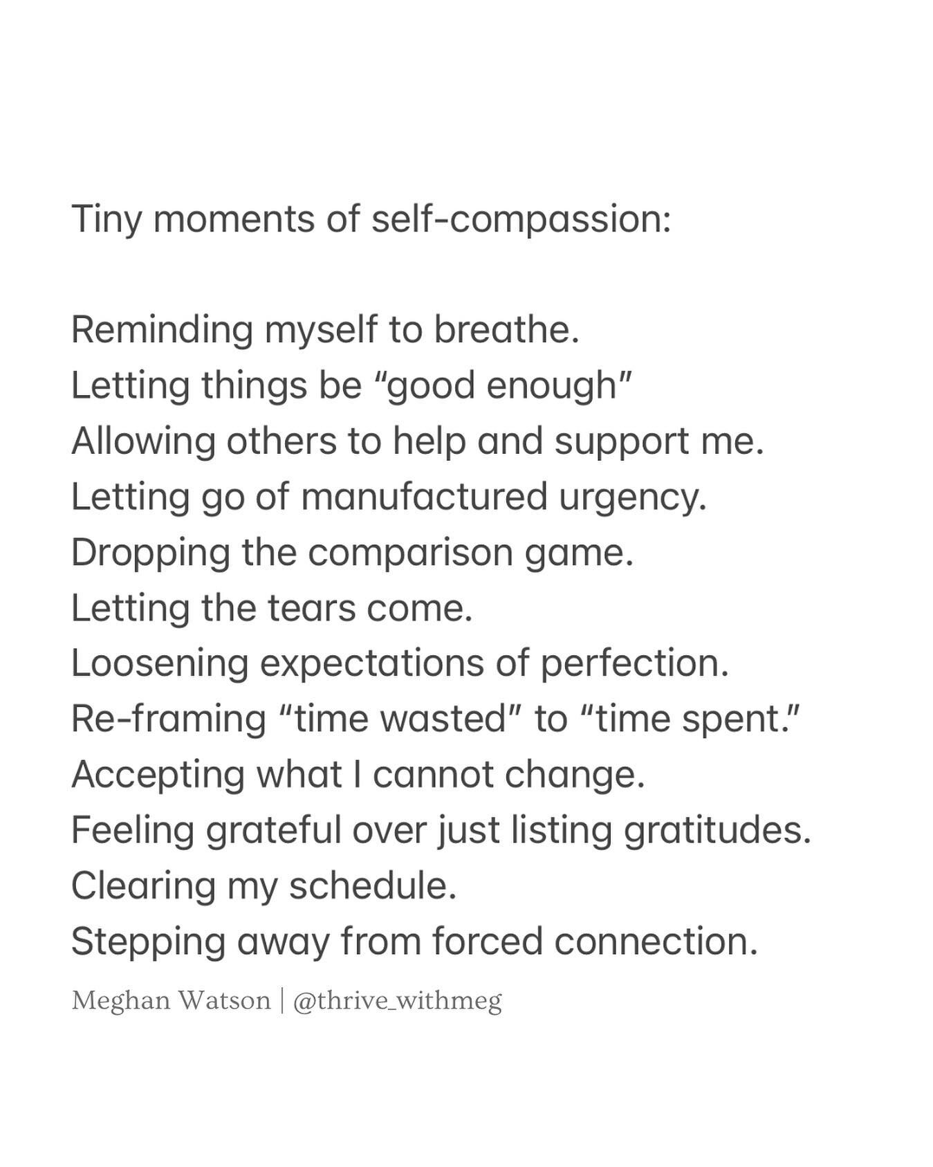 Softening into self-compassion, one moment at a time &hearts;️

#tinymoments #momentsofmeaning #presentandpurposeful #selfcompassionjourney